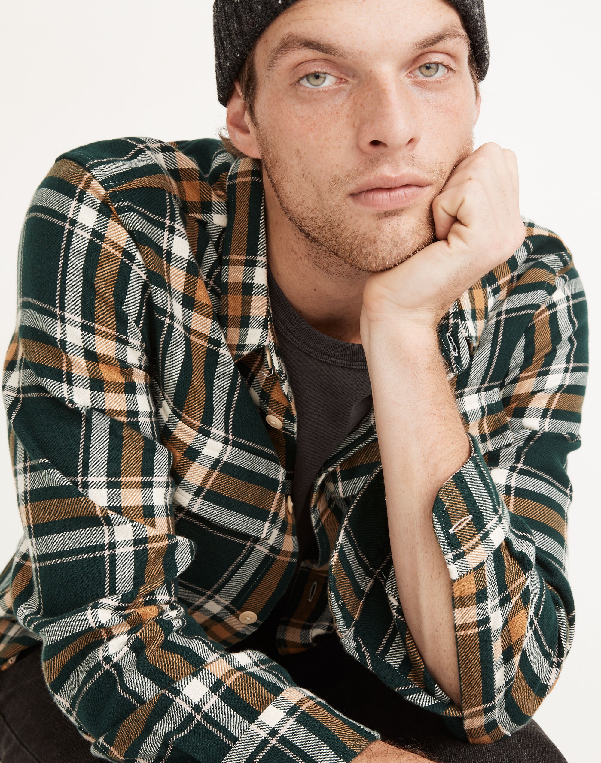 Heavyweight Twill Perfect Shirt in Gosman Plaid