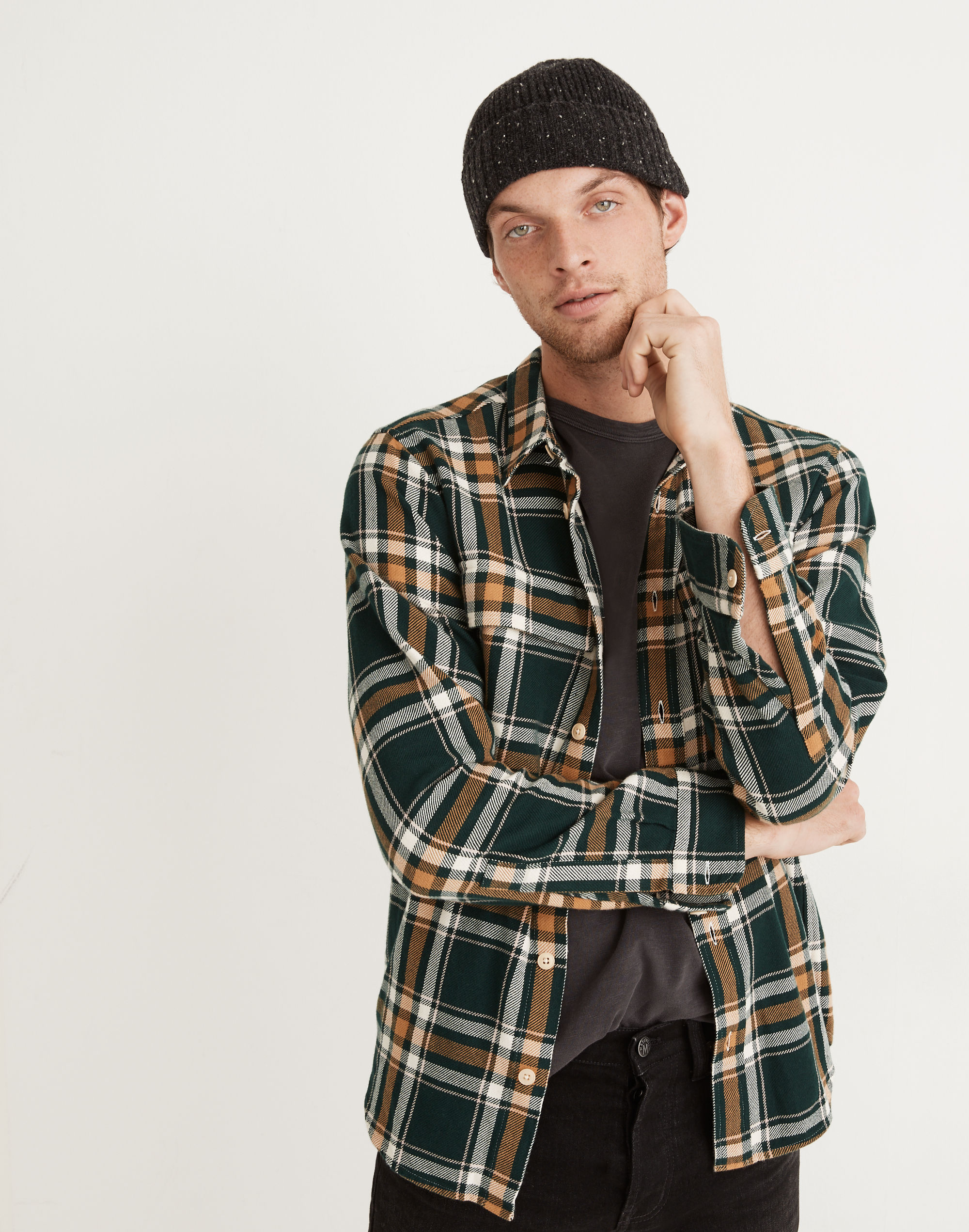 Heavyweight Twill Perfect Shirt in Gosman Plaid