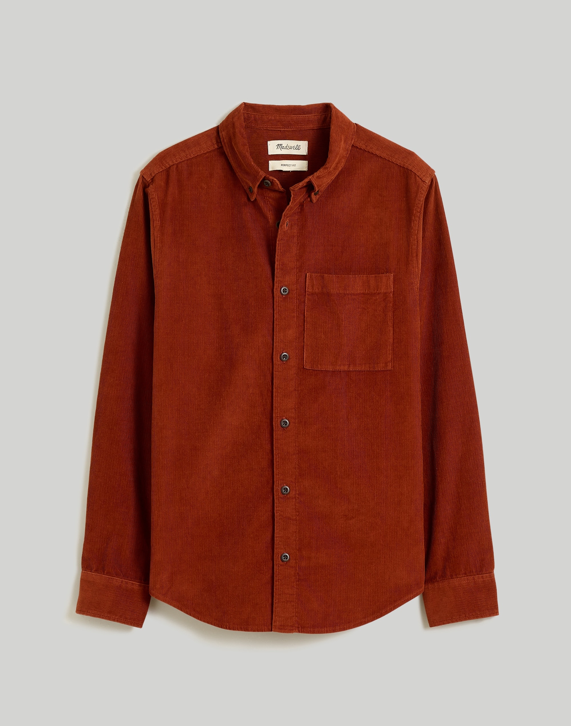 Corduroy Perfect Long-Sleeve Shirt | Madewell