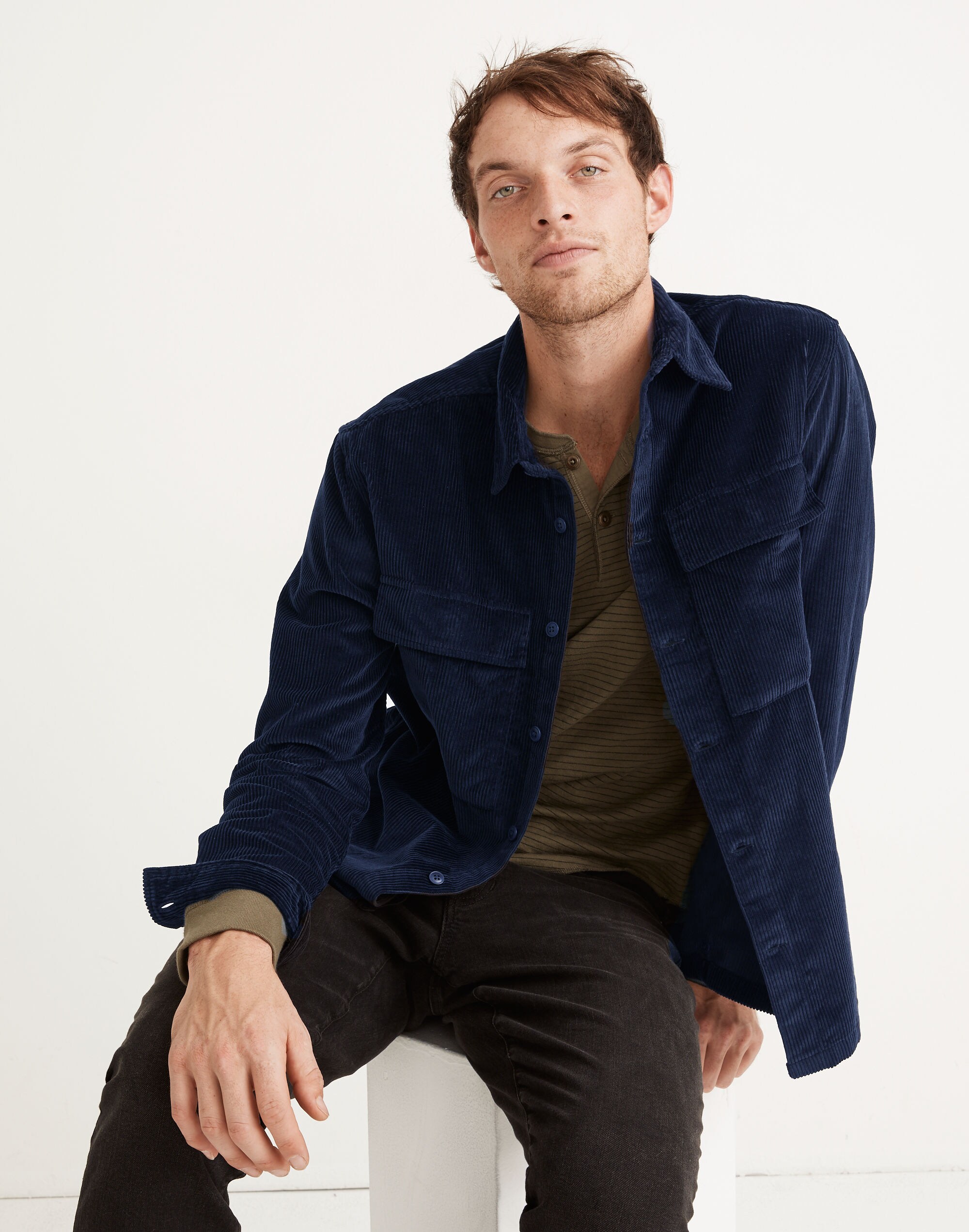 Corduroy Easy Long-Sleeve Shirt