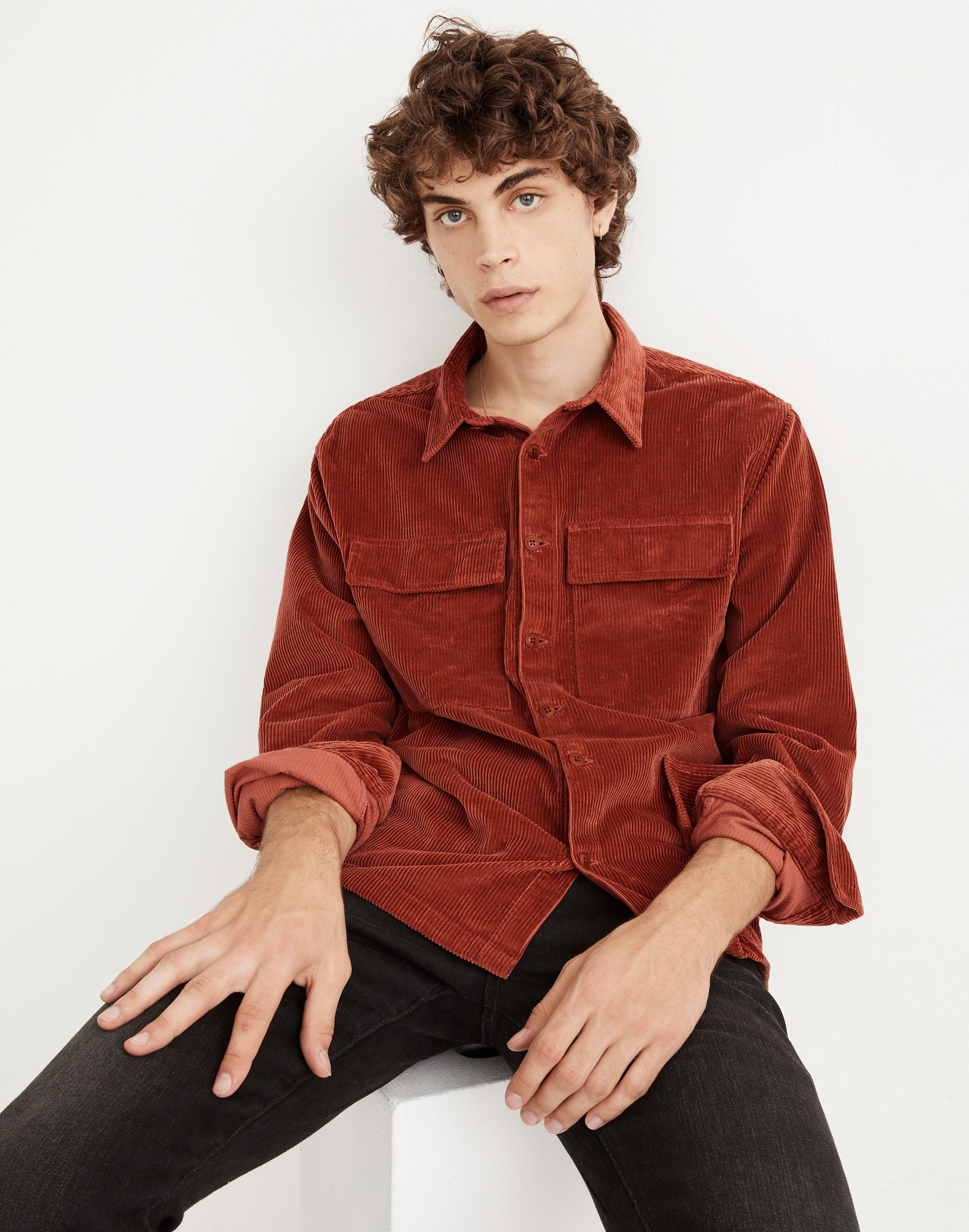 Corduroy Easy Long-Sleeve Shirt