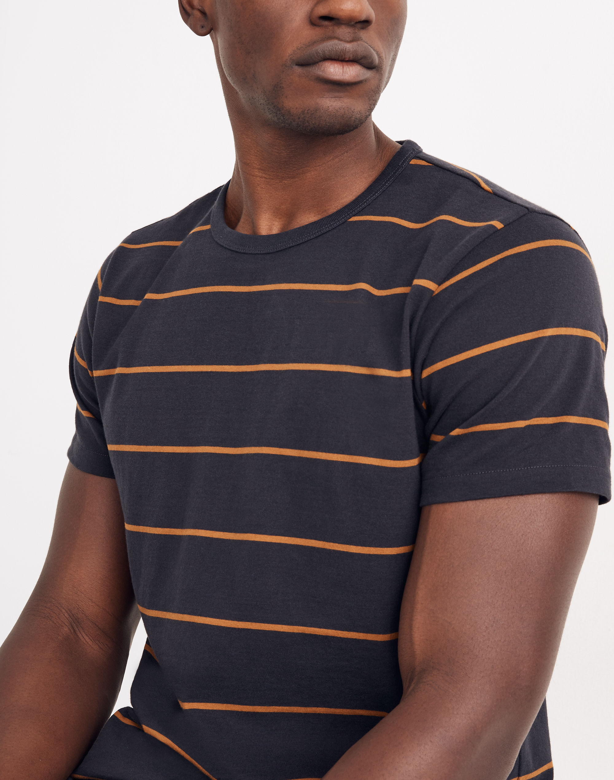 Allday Crewneck Tee in Curtis Stripe