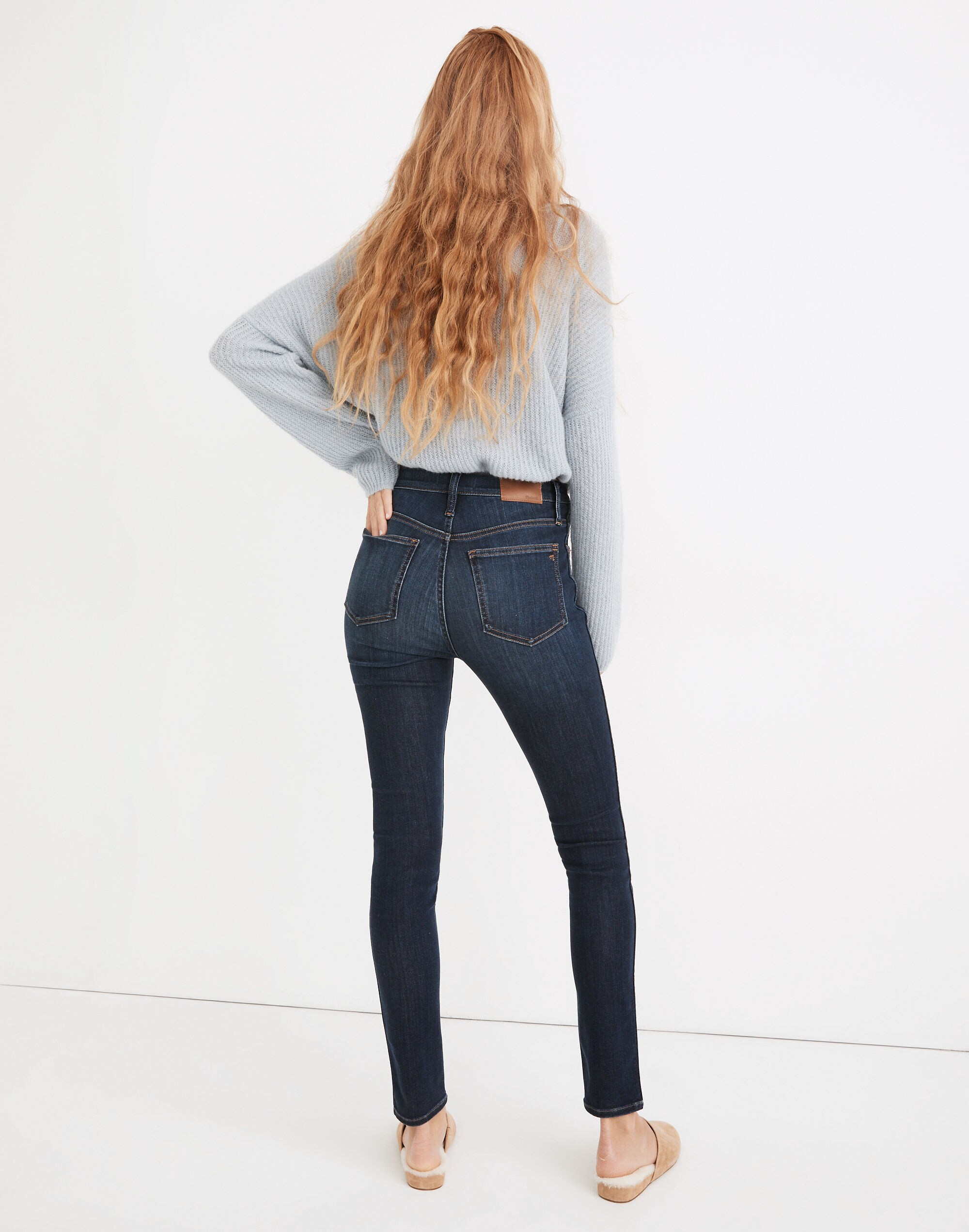 10" High-Rise Skinny Jeans in Woodland Wash: TENCEL&trade; Denim Edition