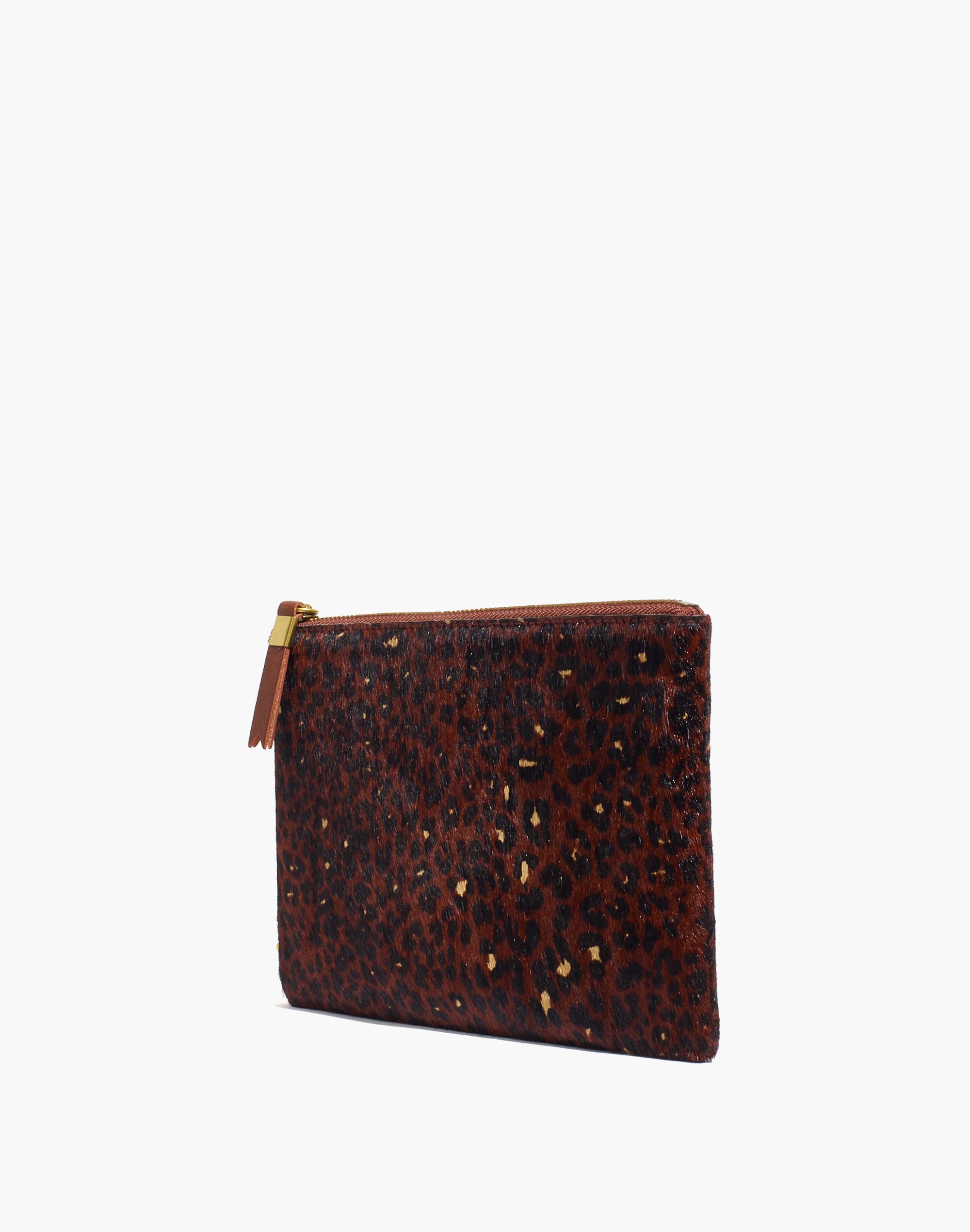 The Leather Pouch Clutch: Painted Leopard Calf Hair Edition