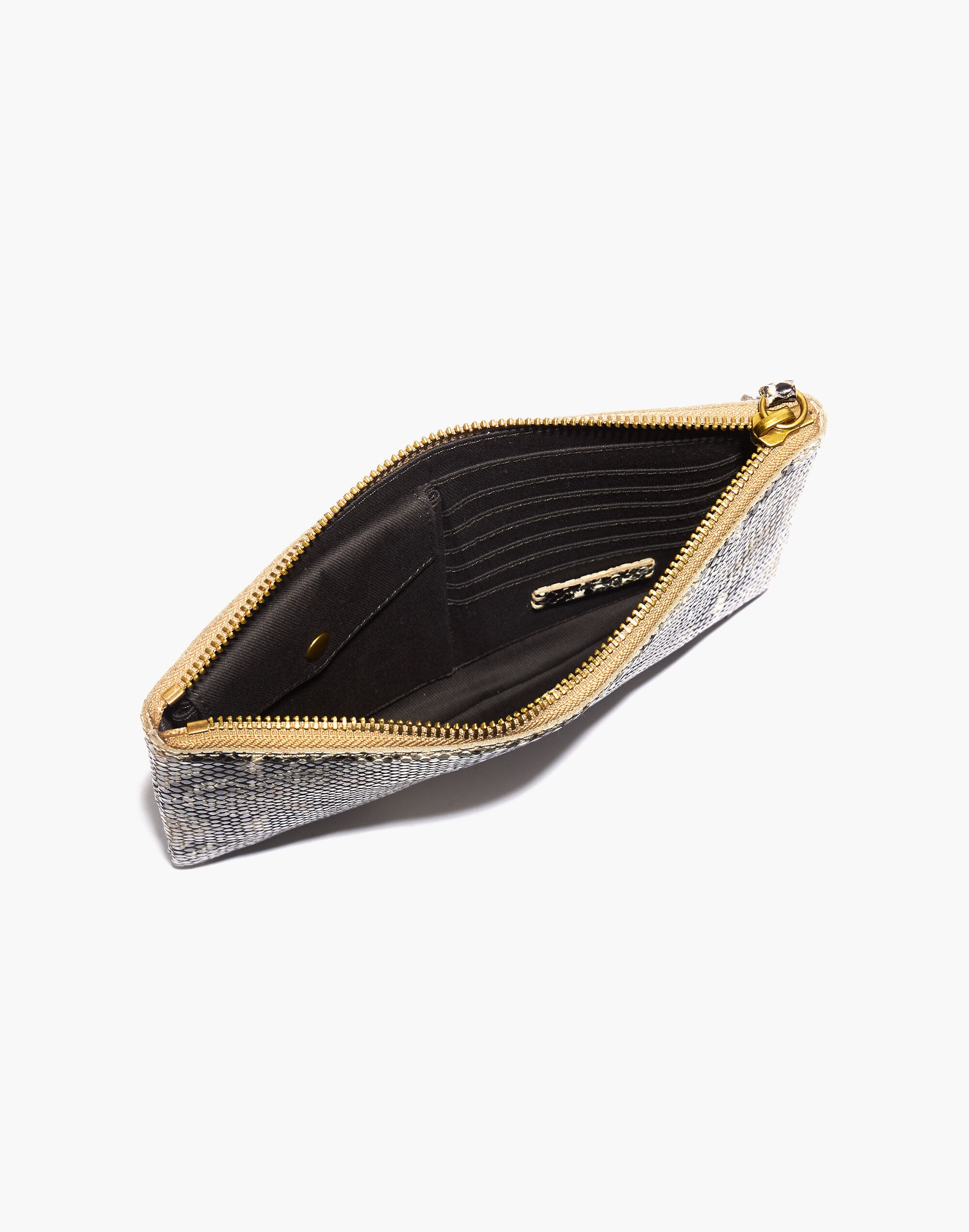 The Leather Pouch Clutch: Snake Embossed Edition