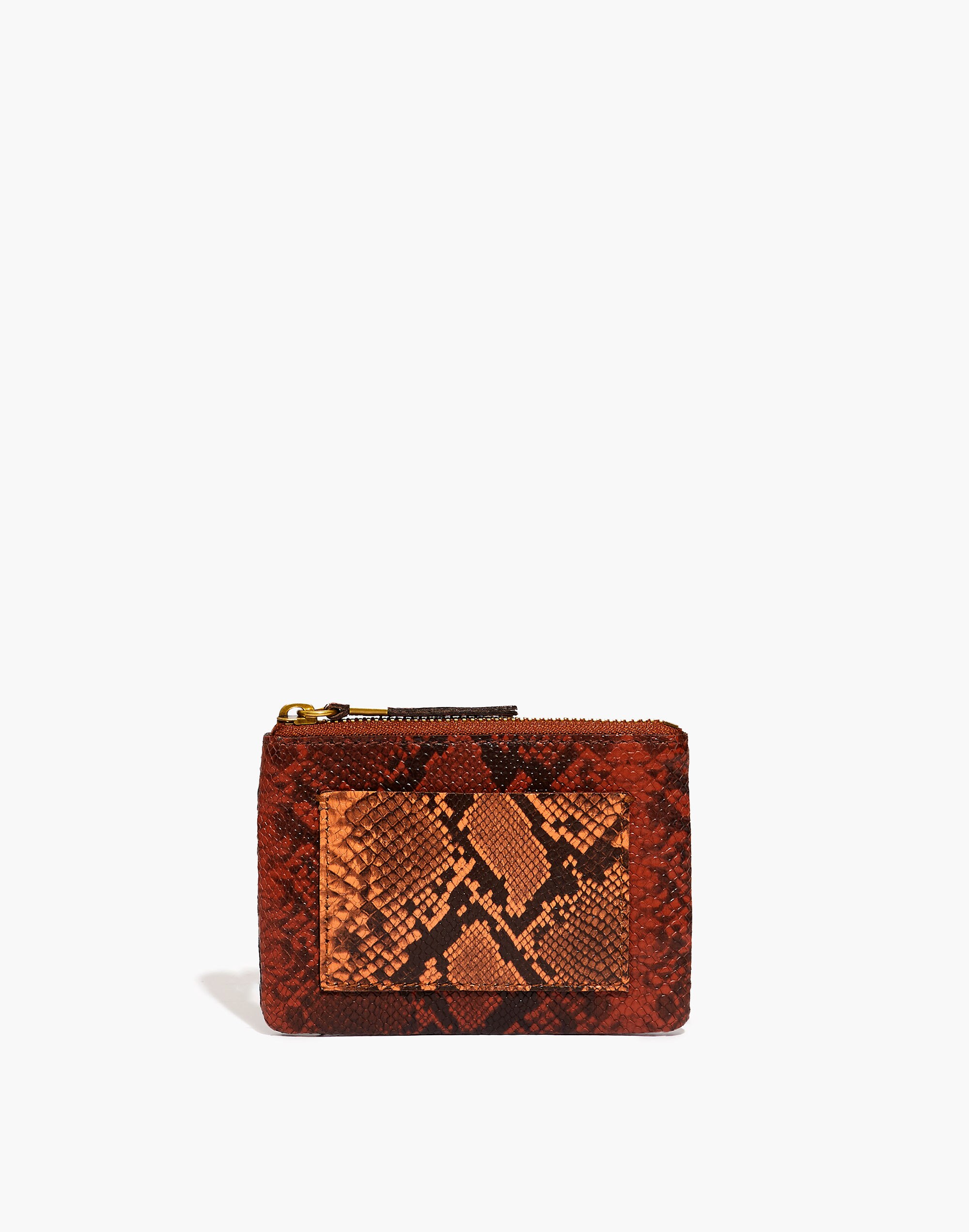 the leather pocket pouch wallet: colorblock snake embossed edition