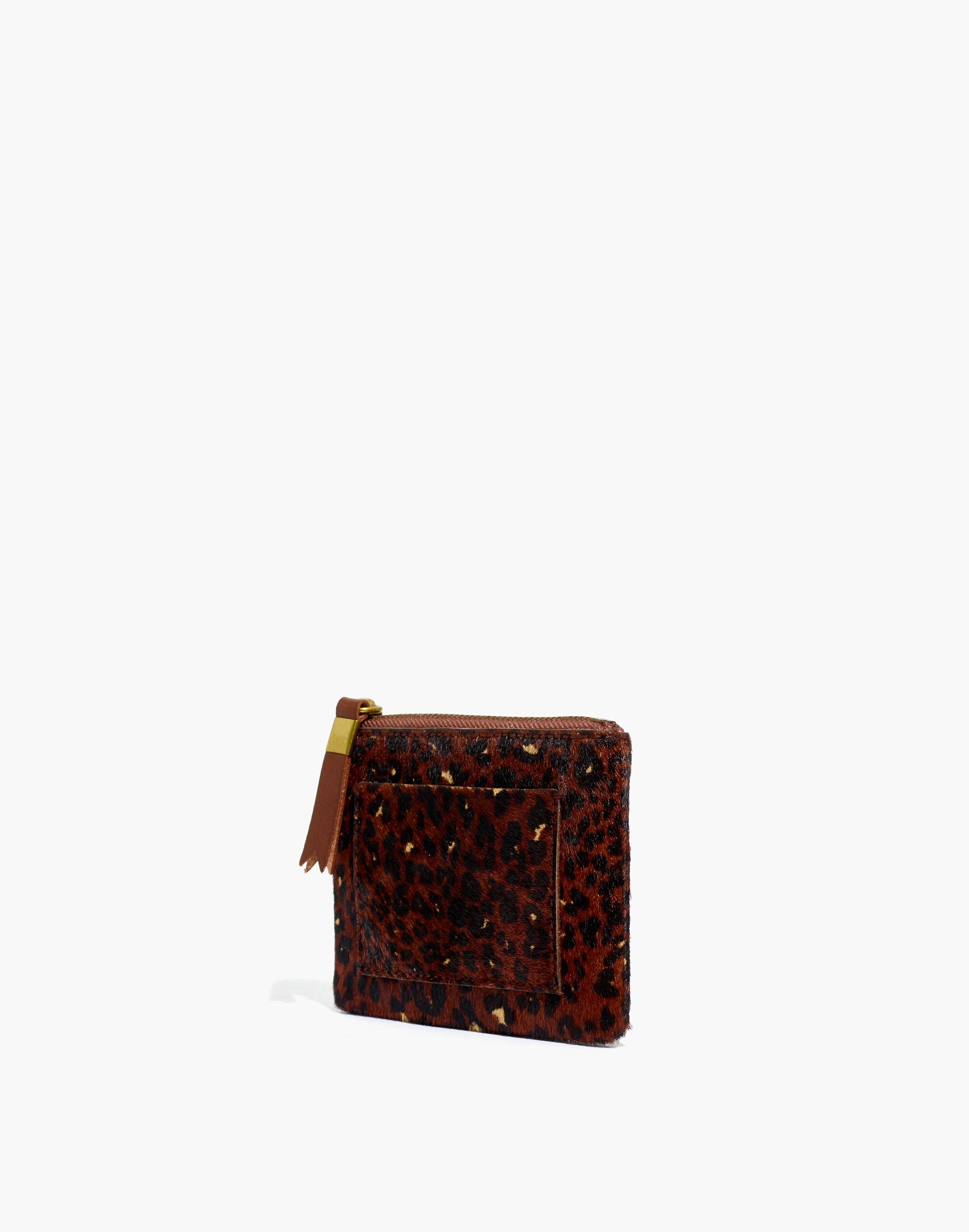 The Leather Pocket Pouch Wallet: Painted Leopard Calf Hair Edition
