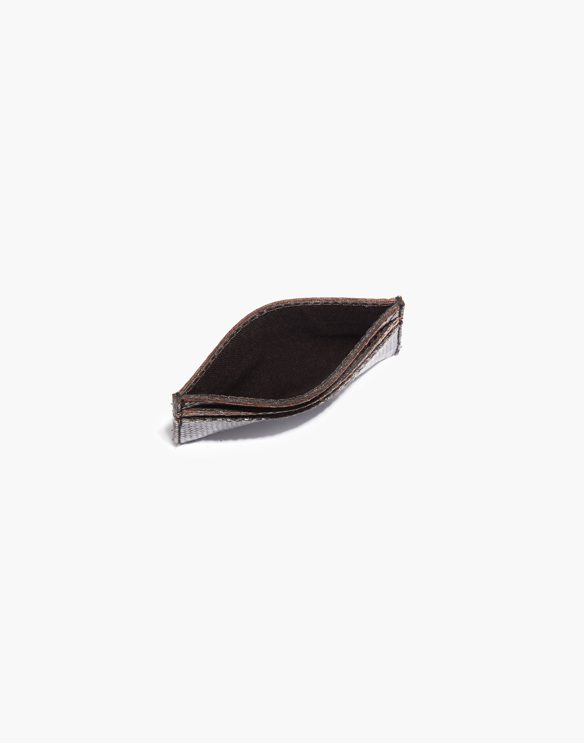 The Leather Card Case: Colorblock Snake Embossed Edition