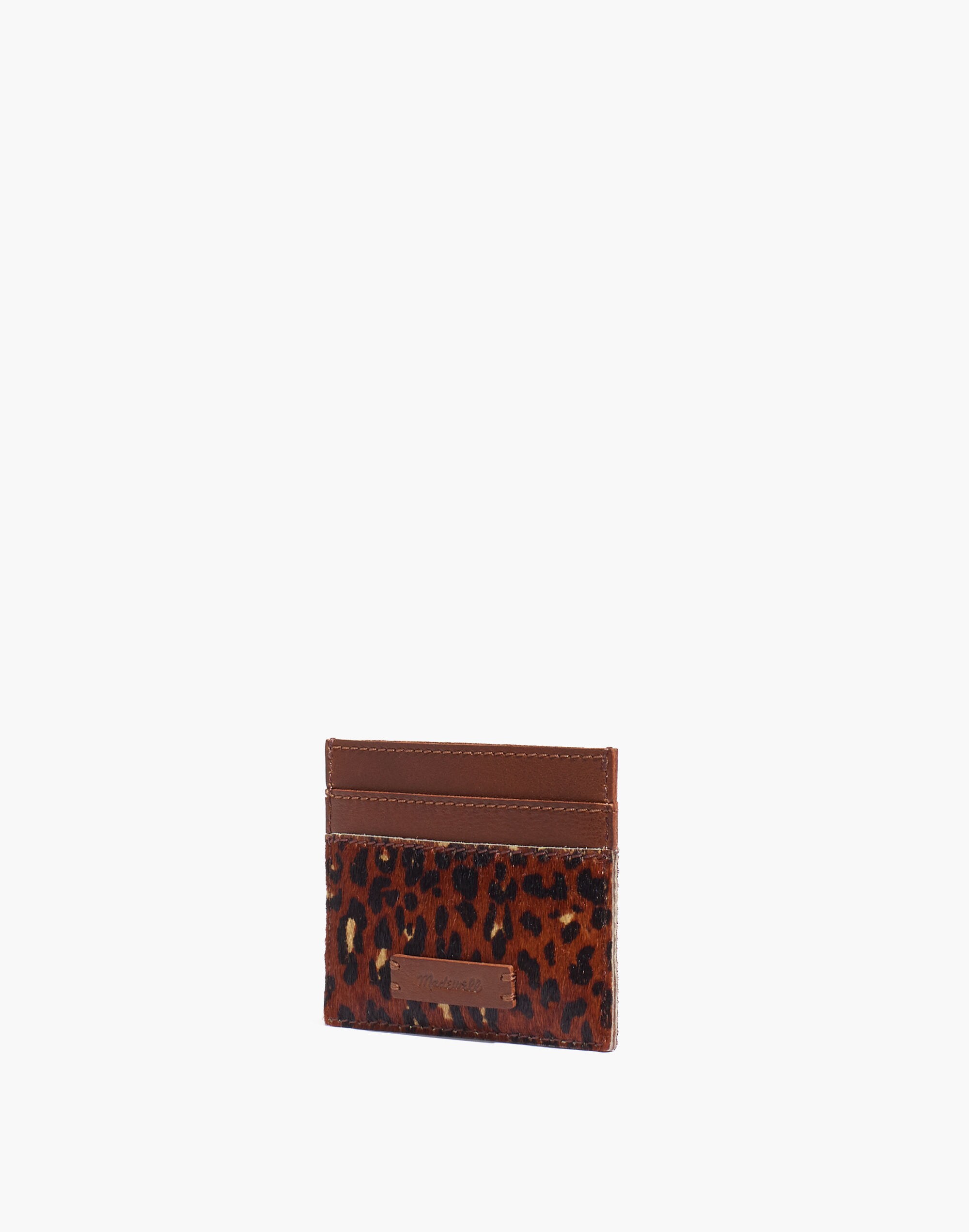 The Leather Card Case: Painted Leopard Calf Hair Edition