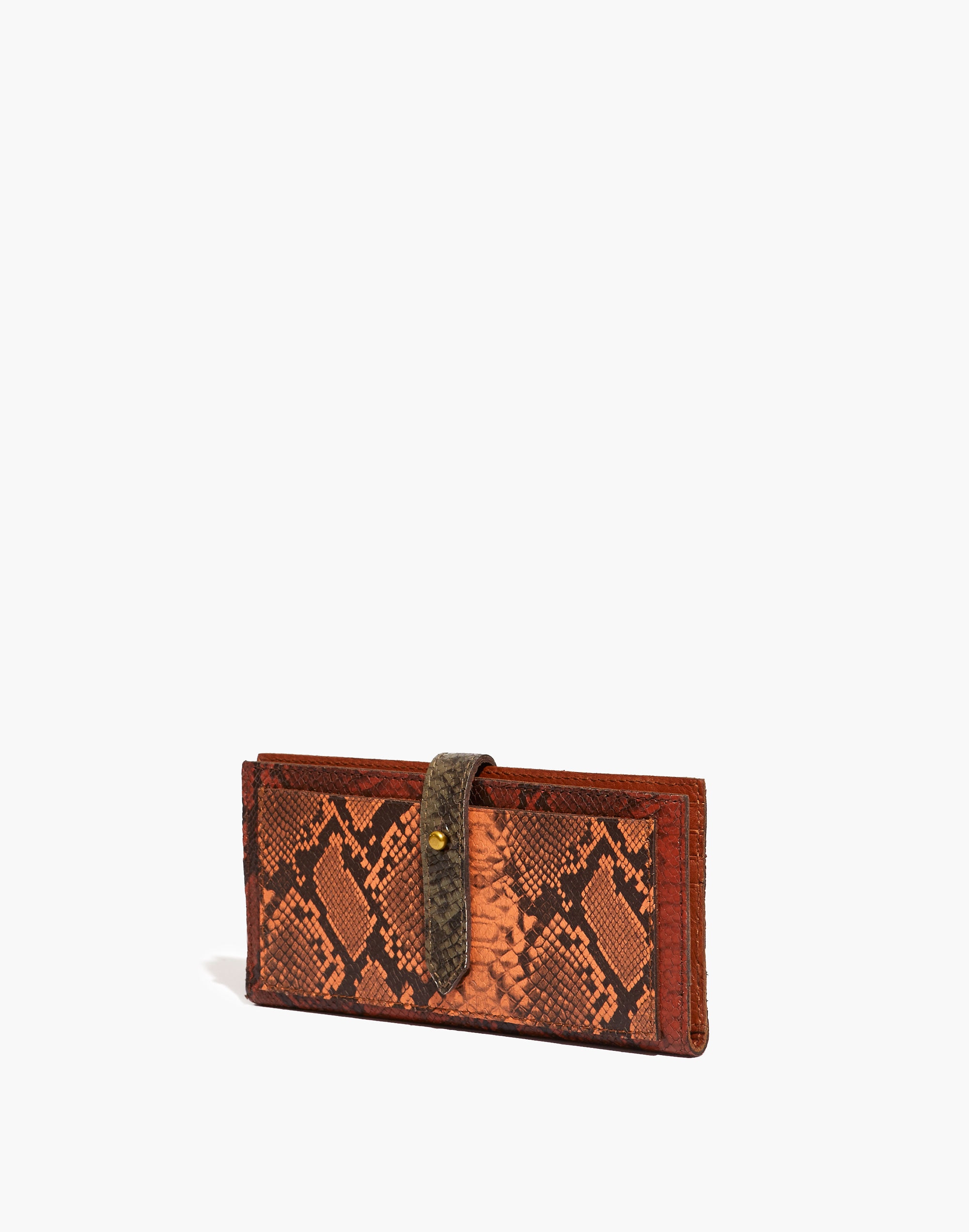 The Post Wallet: Colorblock Snake Embossed Edition