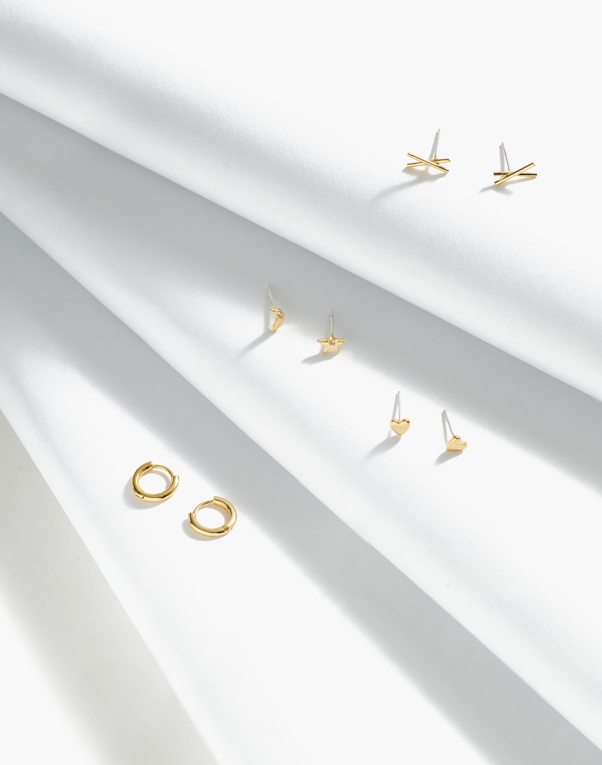 Delicate Collection Demi-Fine X Stud Earrings