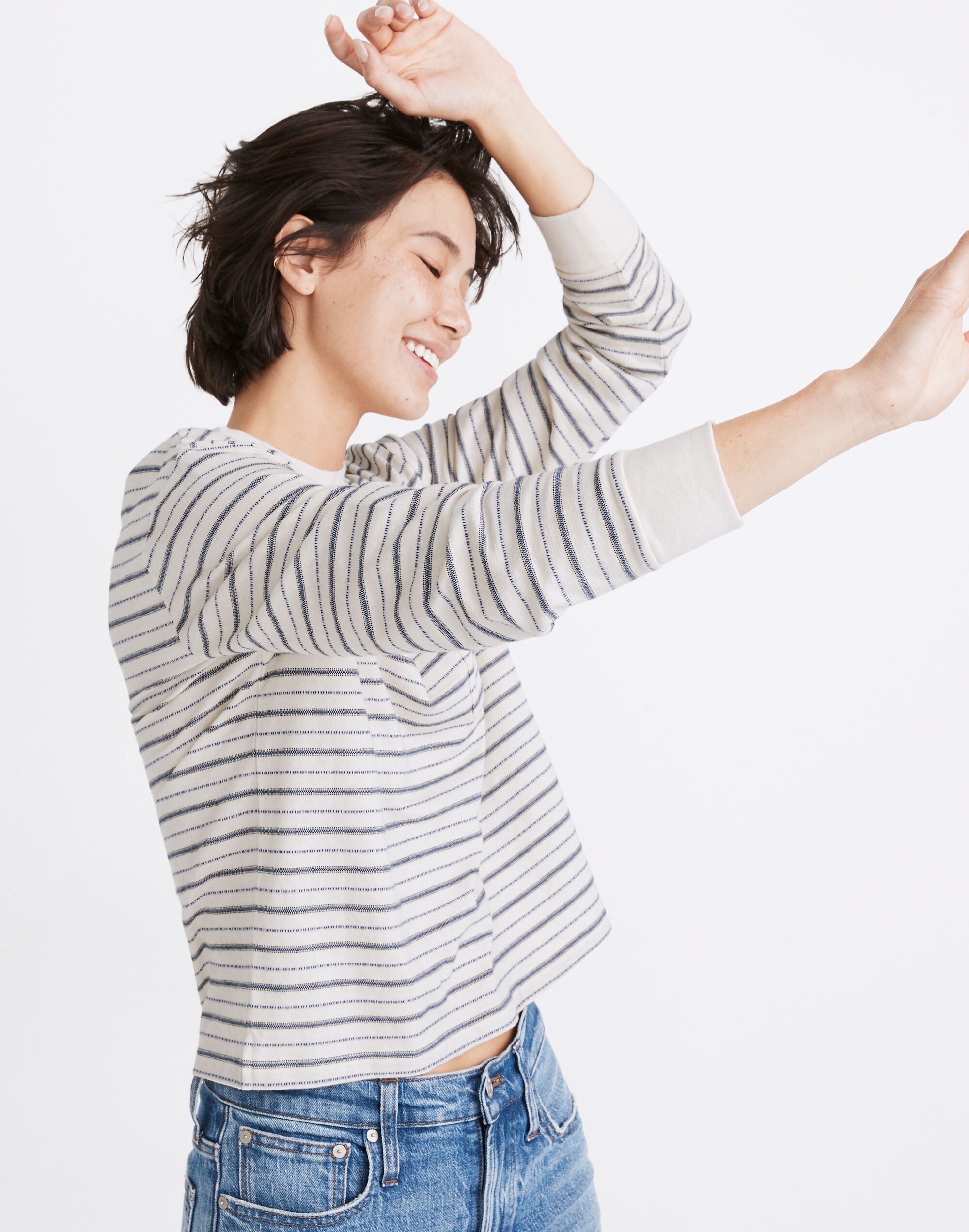 Jacquard Stripe Pocket Tee