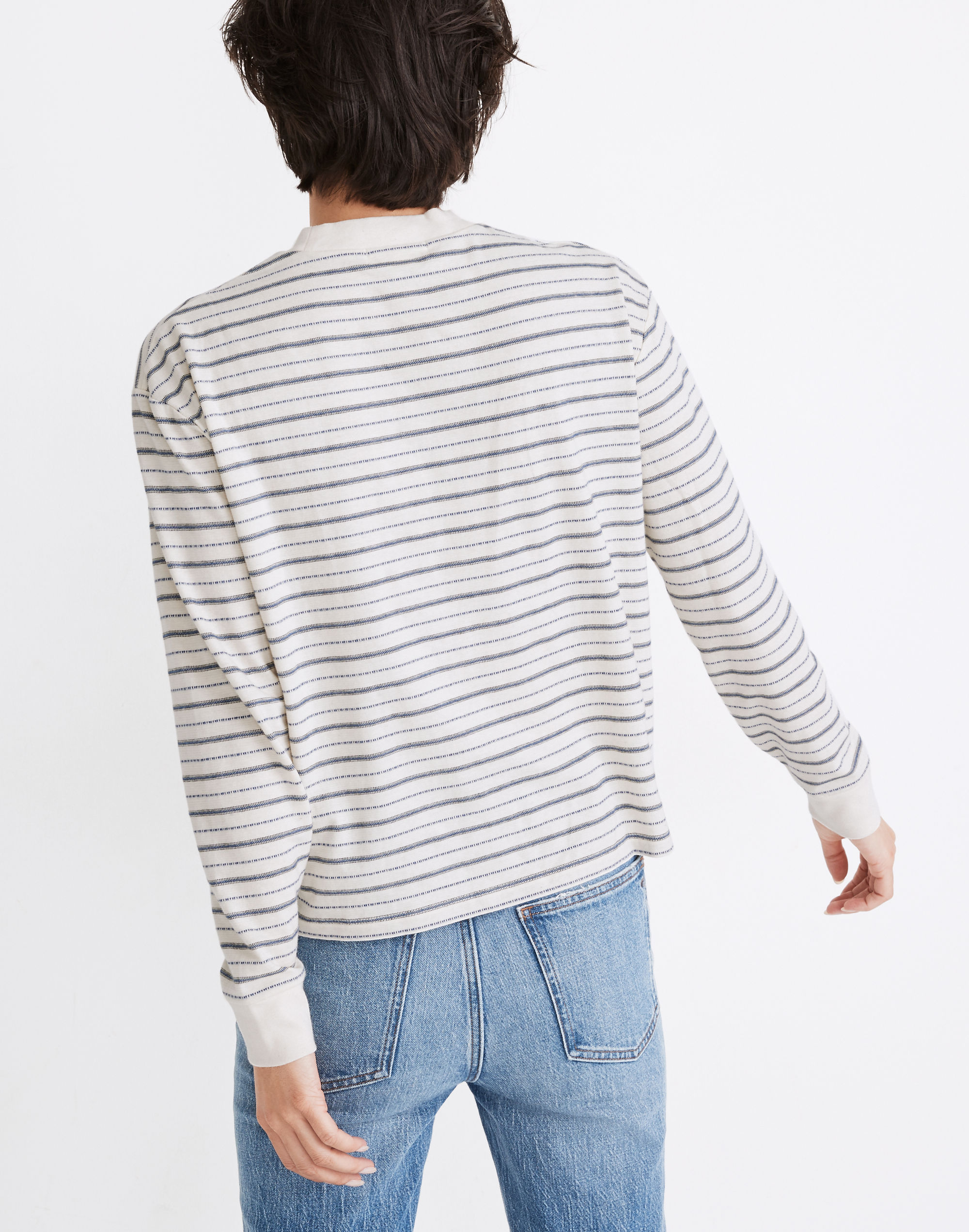 Jacquard Stripe Pocket Tee