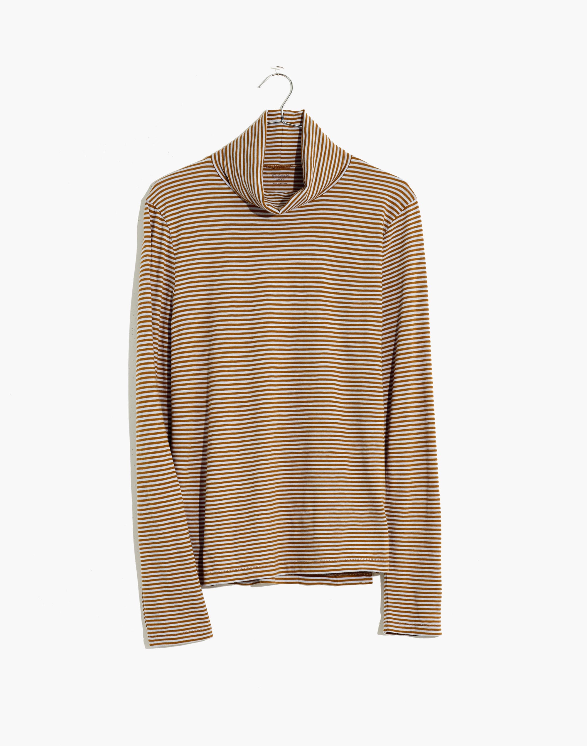 Whisper Cotton Turtleneck in Carlsbad Stripe
