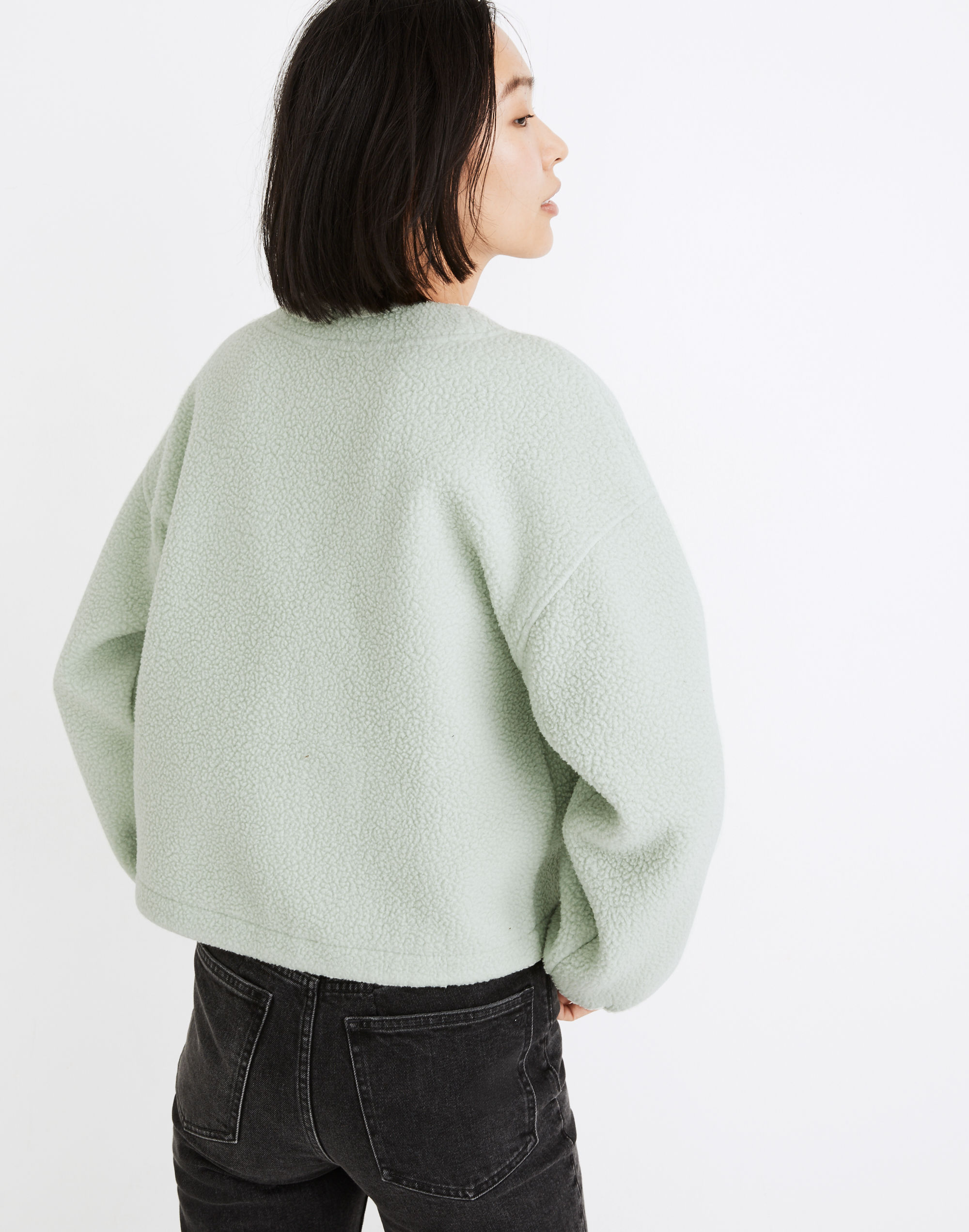 (Re)sourced Fleece Crop Cardigan