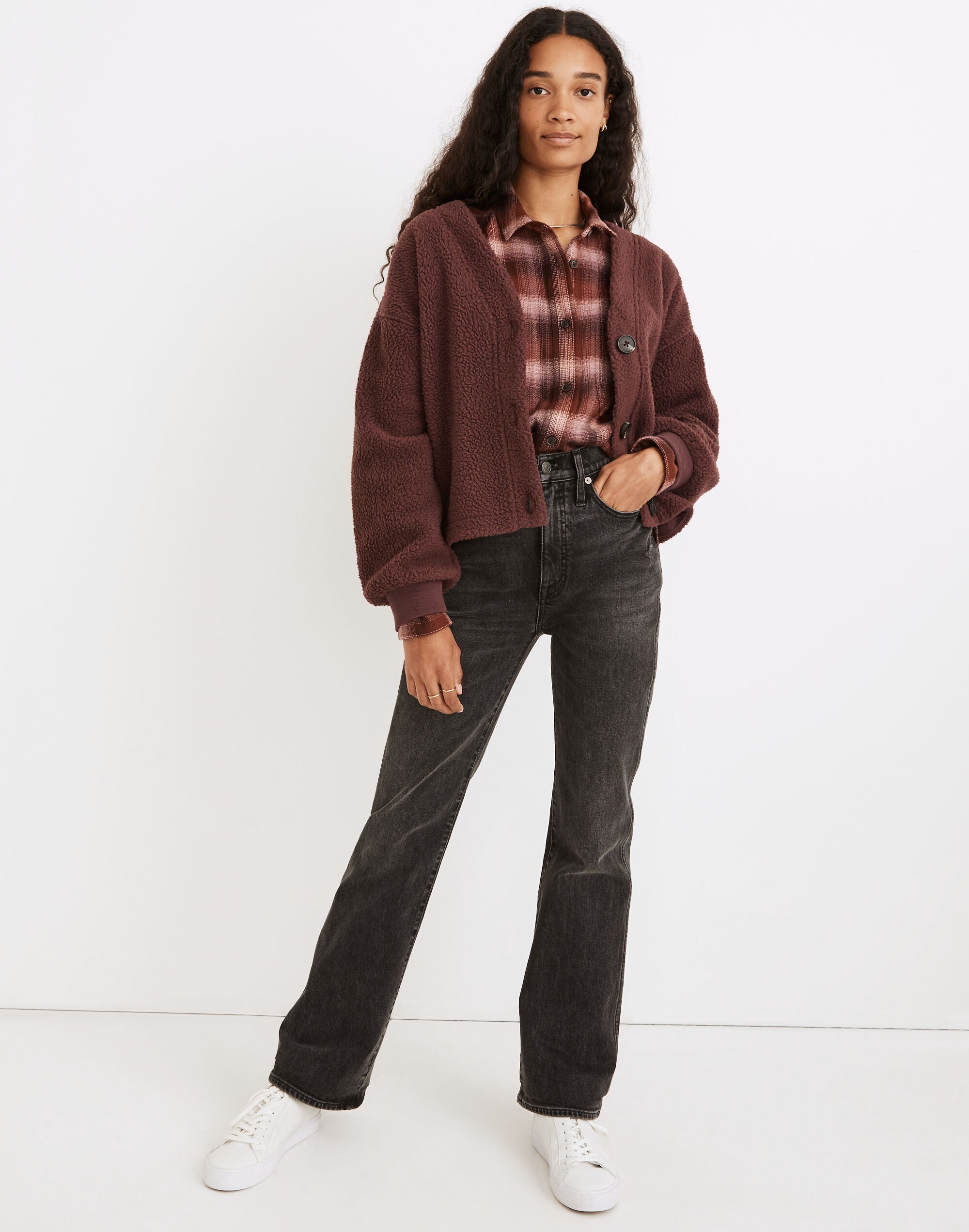 (Re)sourced Fleece Crop Cardigan