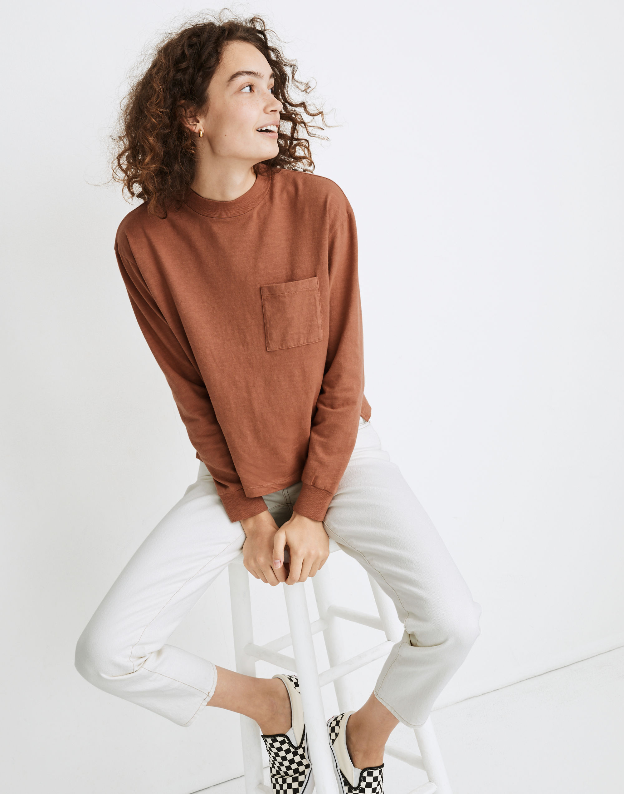 garment-dyed pocket tee