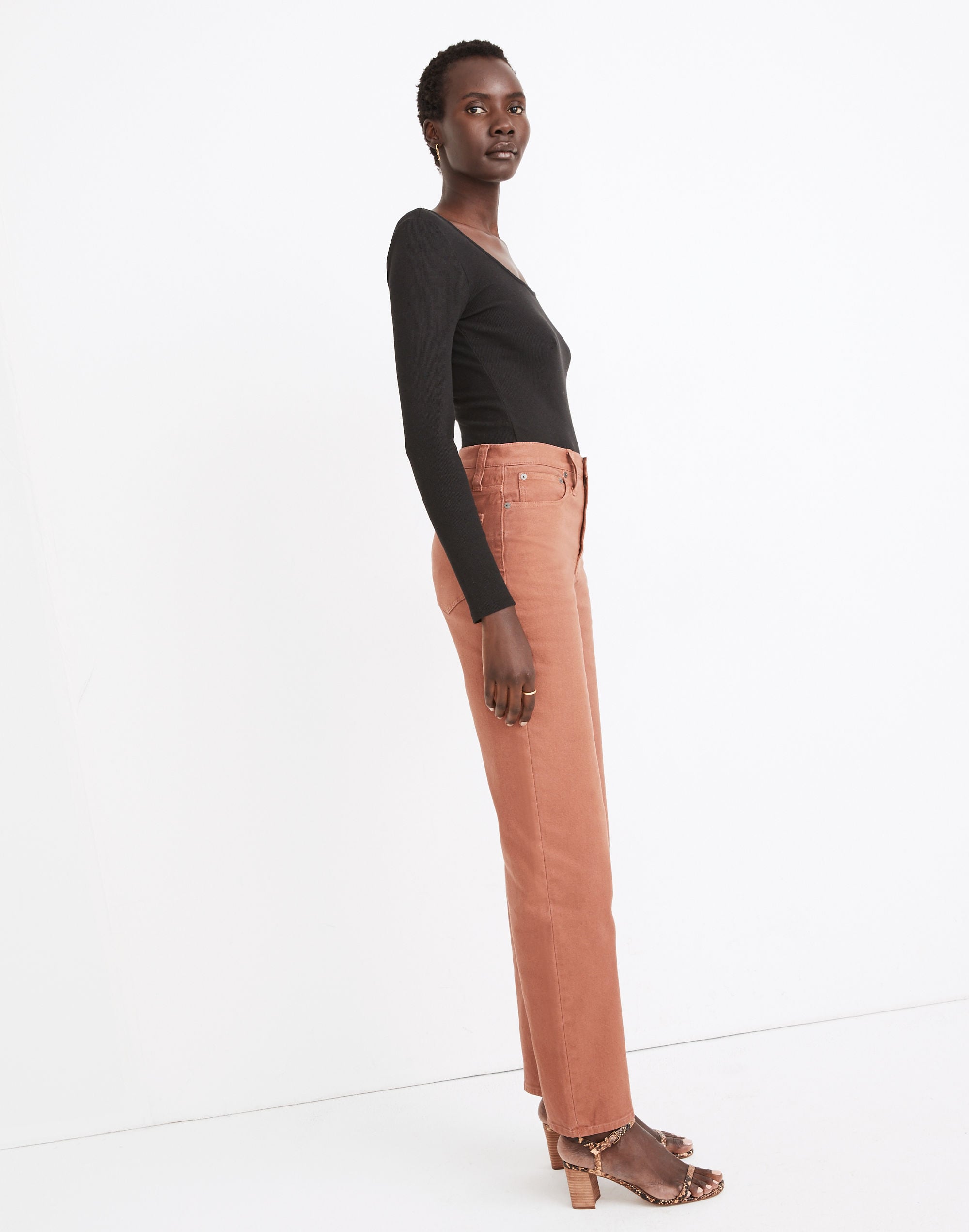 Square-Neck Thong Bodysuit