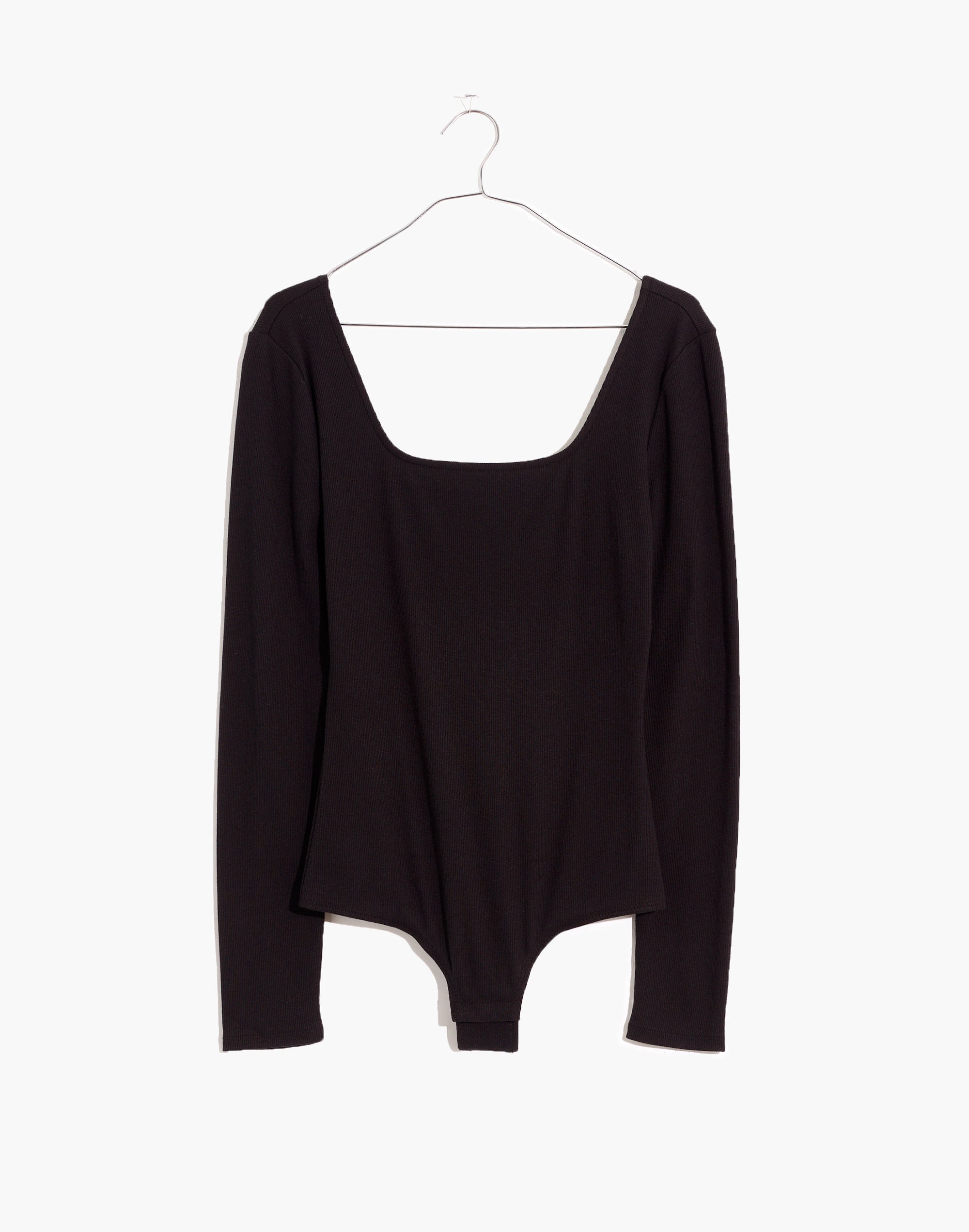 Square-Neck Thong Bodysuit