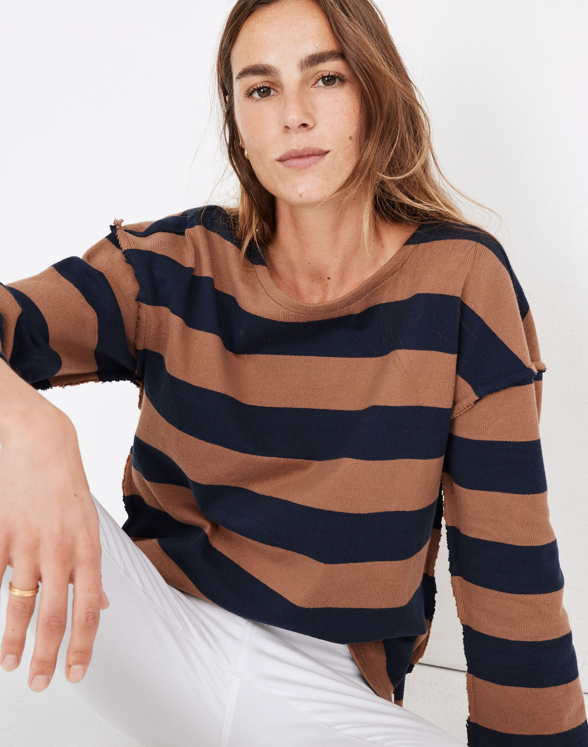 Striped Luxe Long-Sleeve Tee