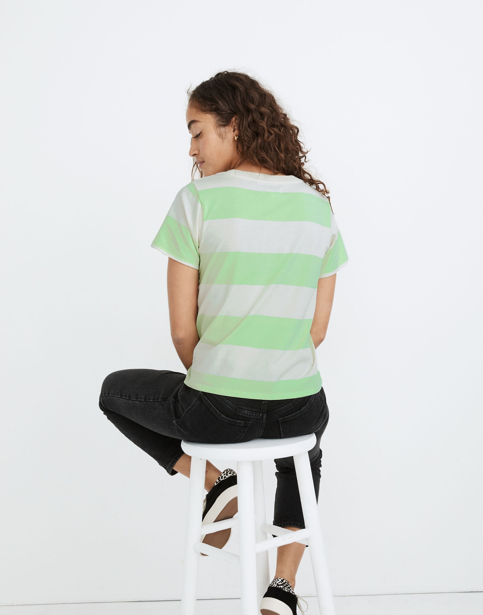 Supima&reg; Cotton Essential Tee in Brookline Stripe