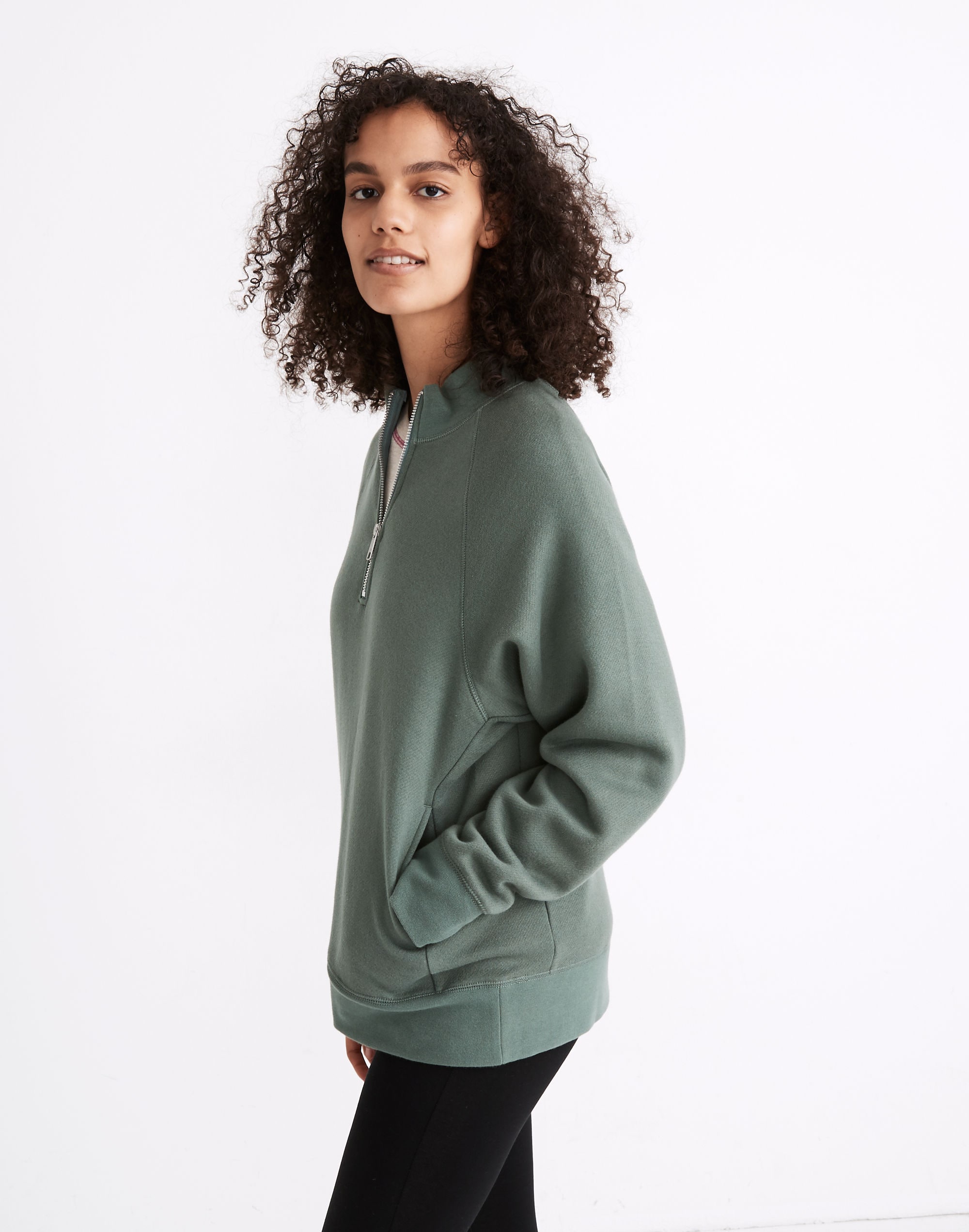 MWL Betterterry Zip-Front Mockneck Sweatshirt