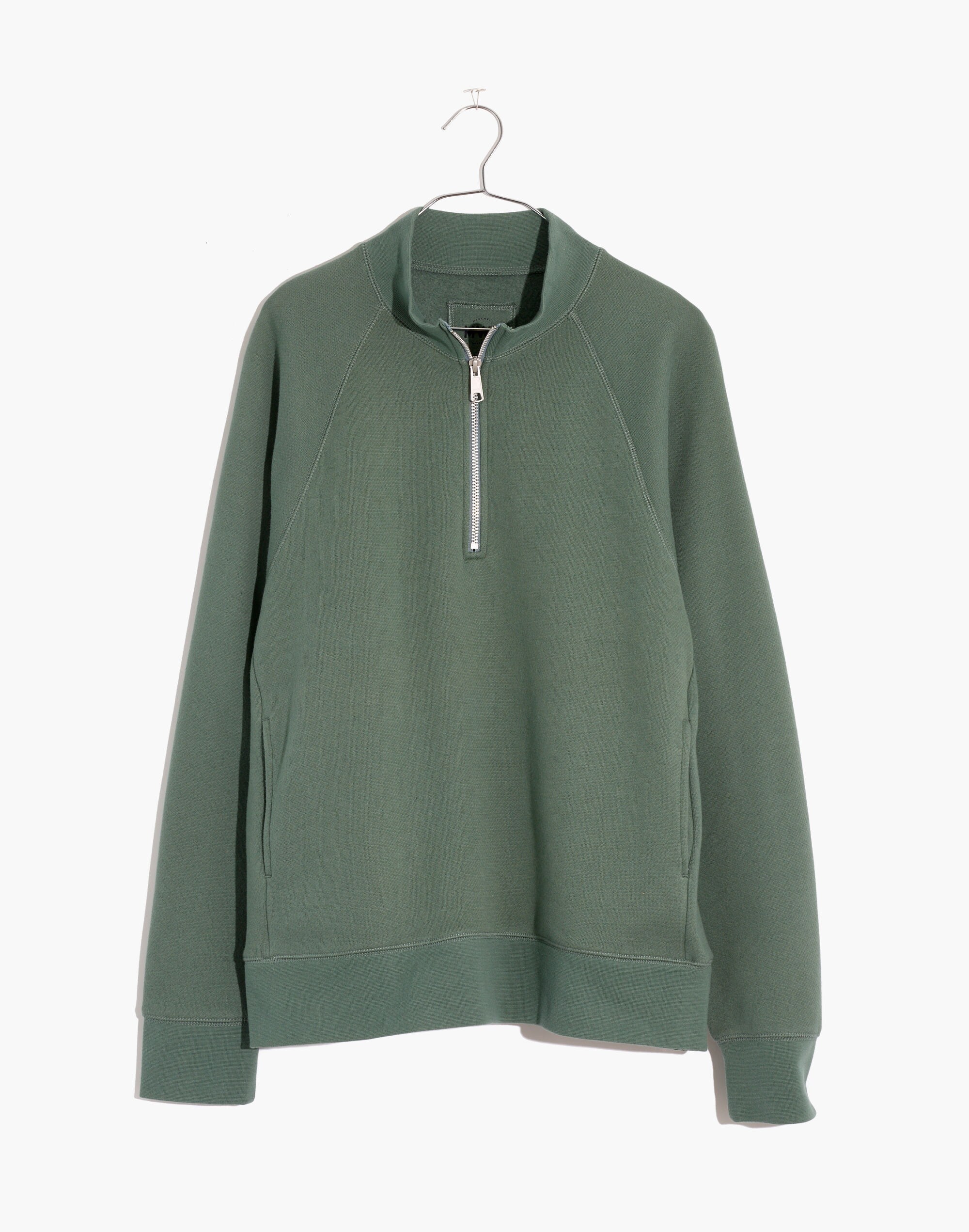 MWL Betterterry Zip-Front Mockneck Sweatshirt | Madewell