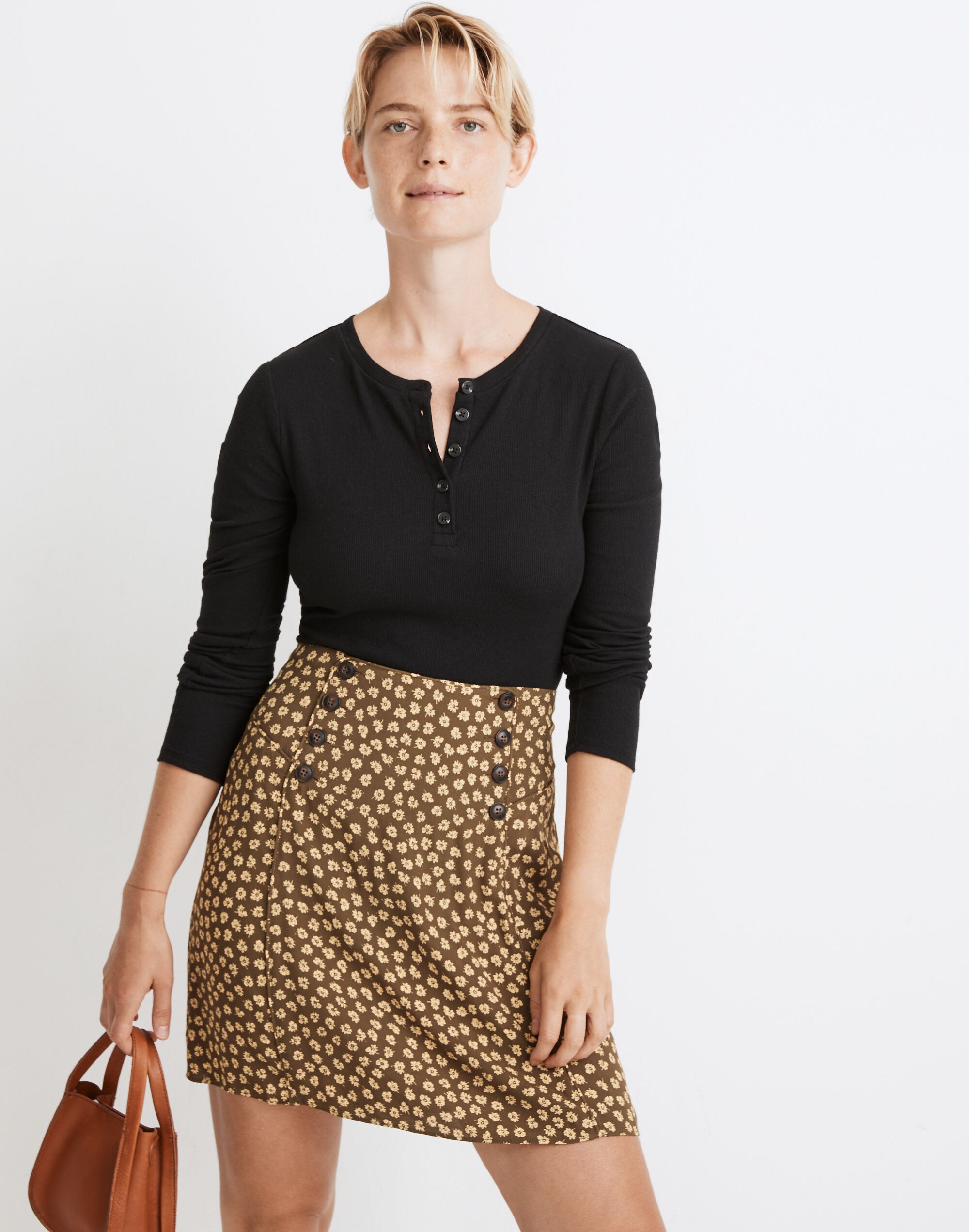 Henley Long-Sleeve Thong Bodysuit