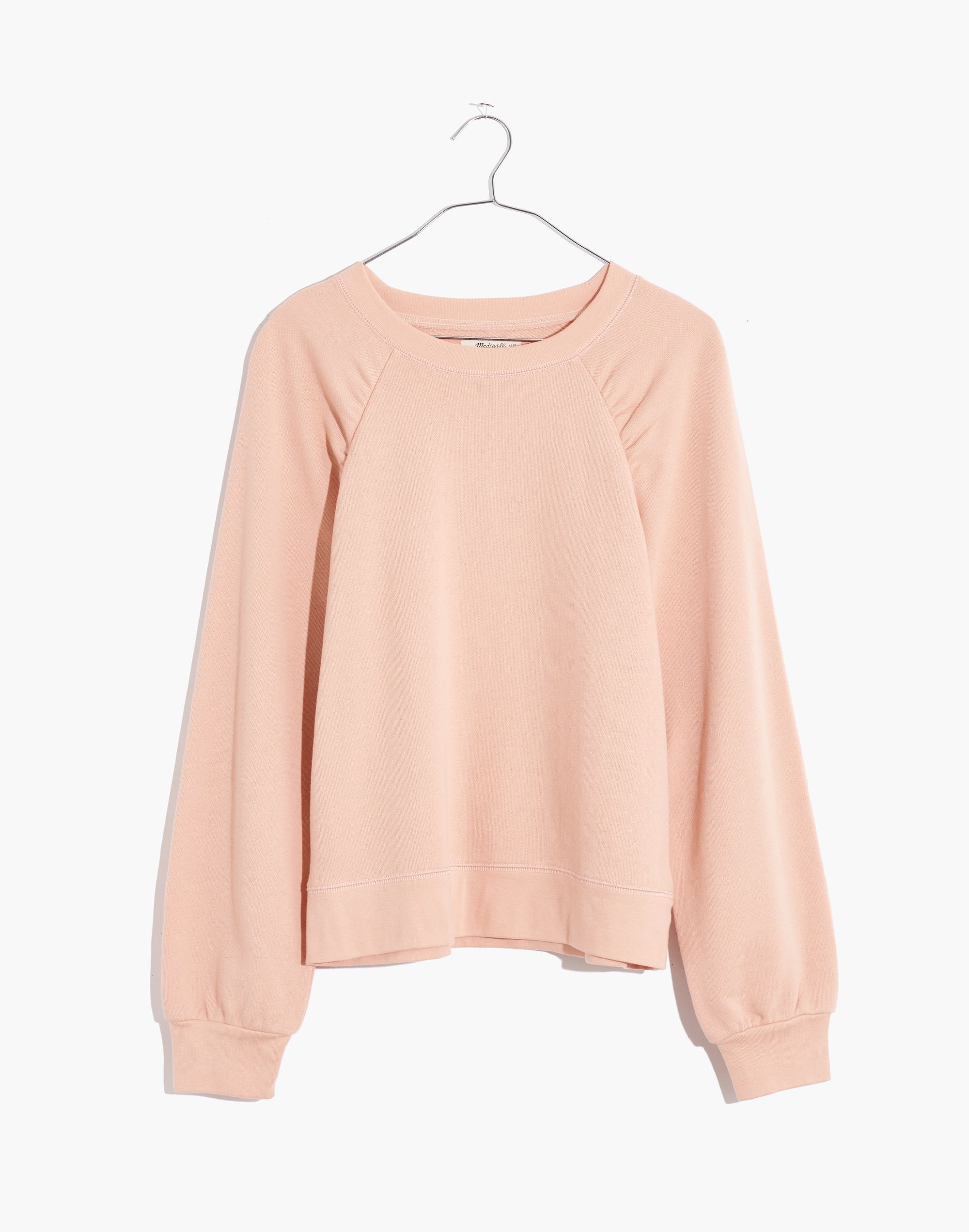 Gathered Puff-Sleeve Sweatshirt