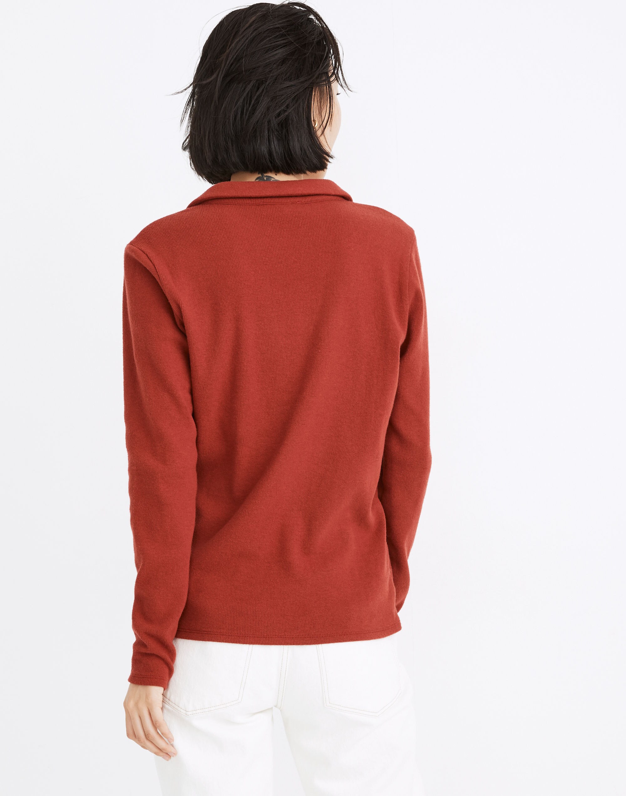 Plush Ribbed Polo Shirt