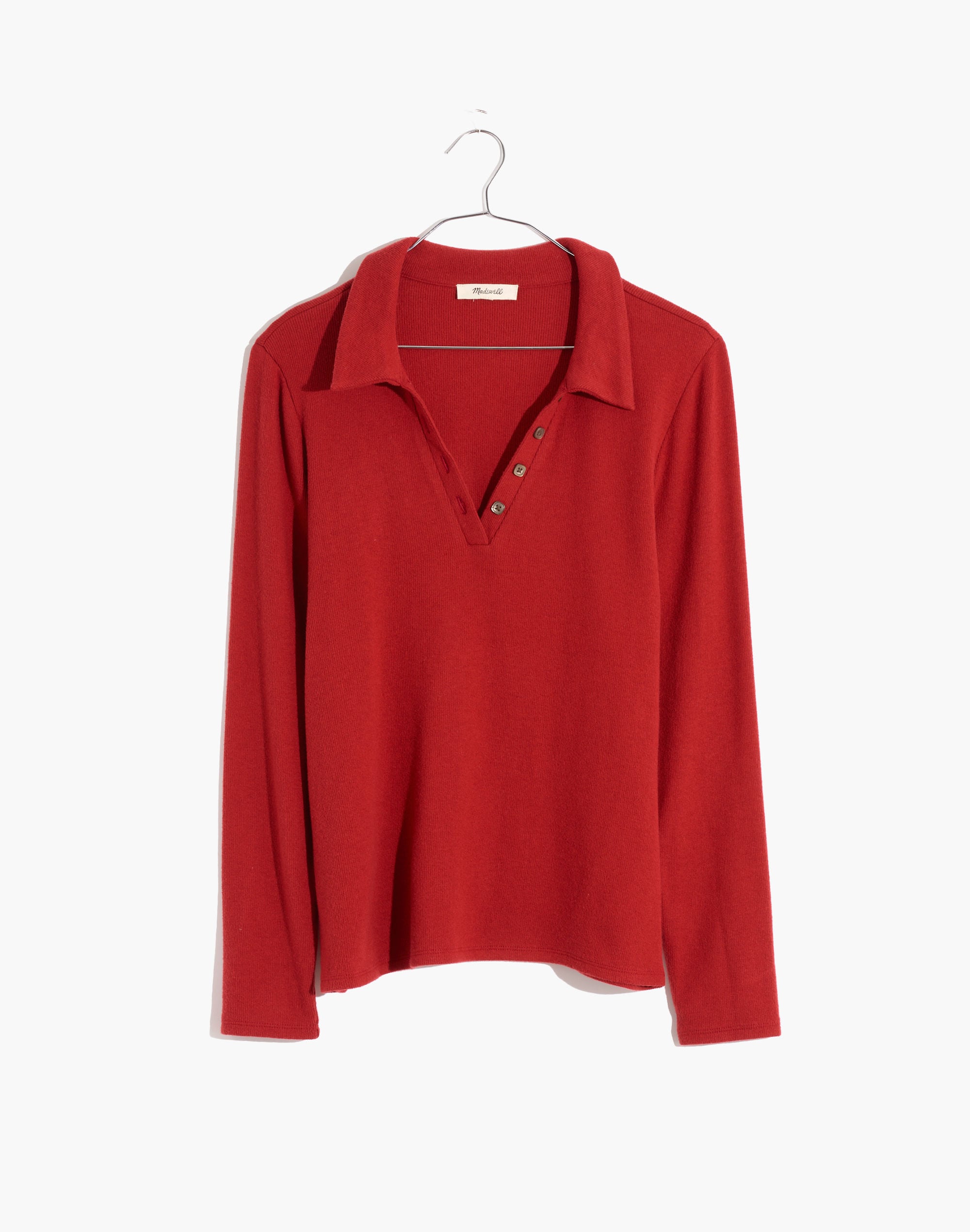 Plush Ribbed Polo Shirt