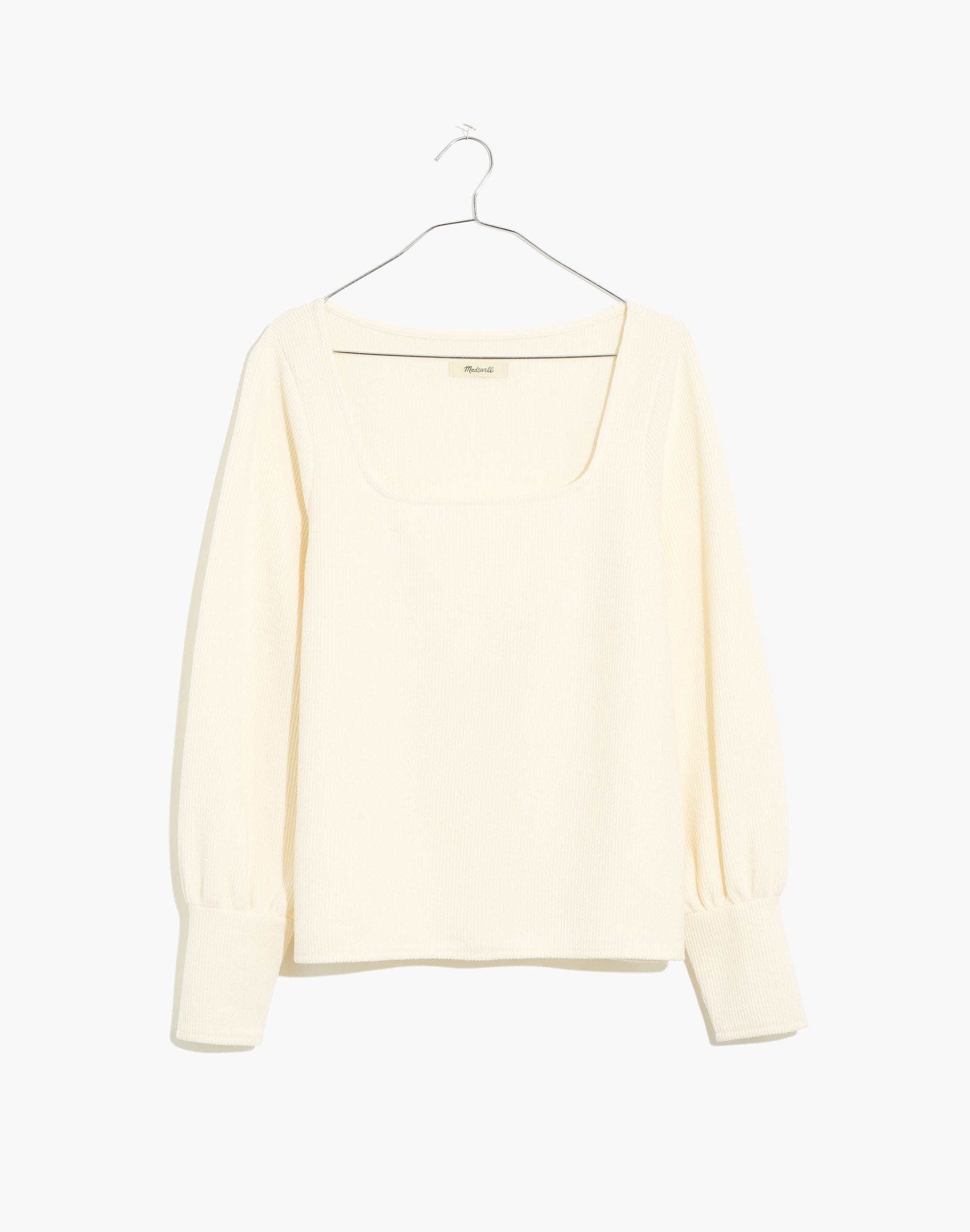 Ottoman Rib Square-Neck Top