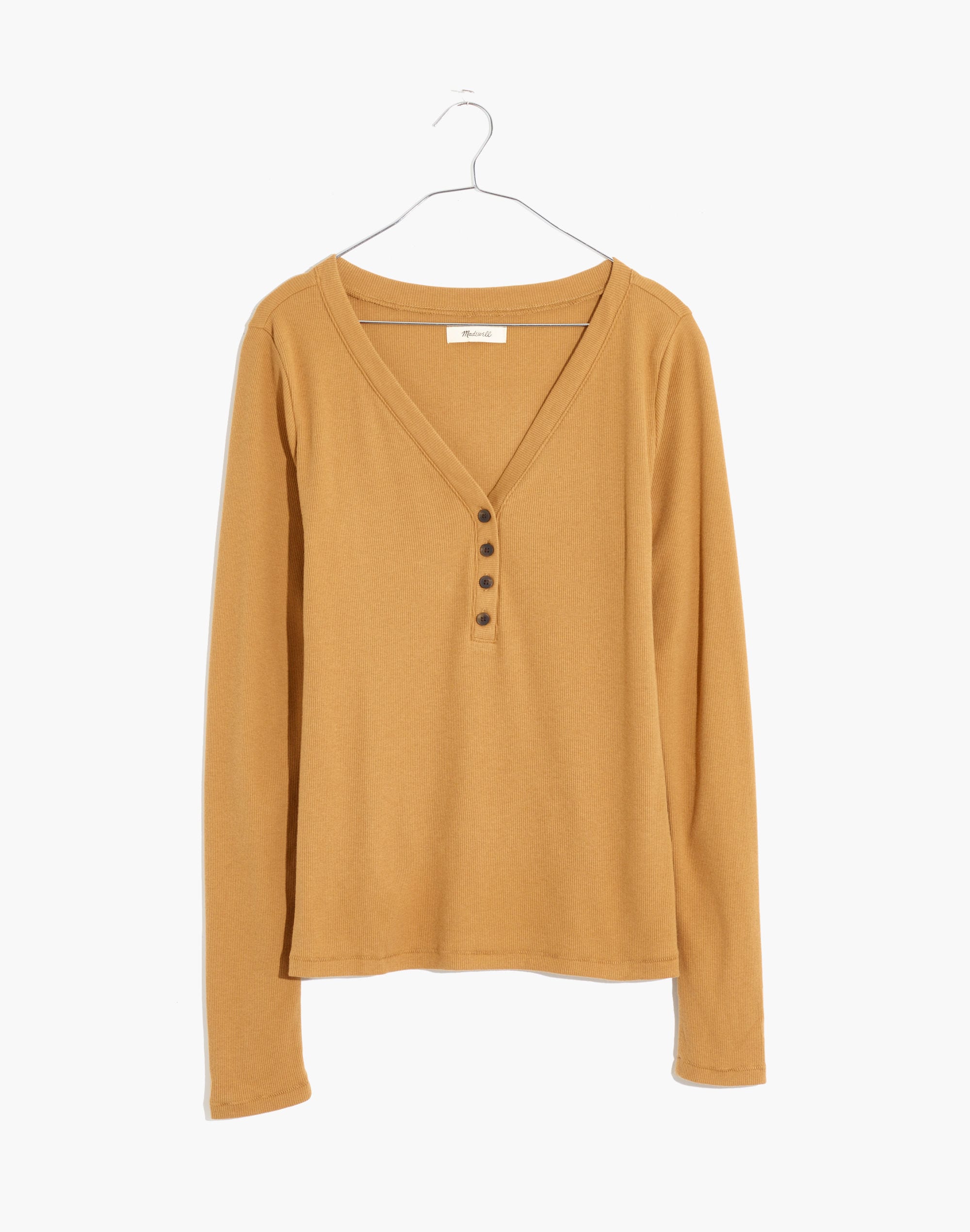 Fine Ribbed Henley Tee