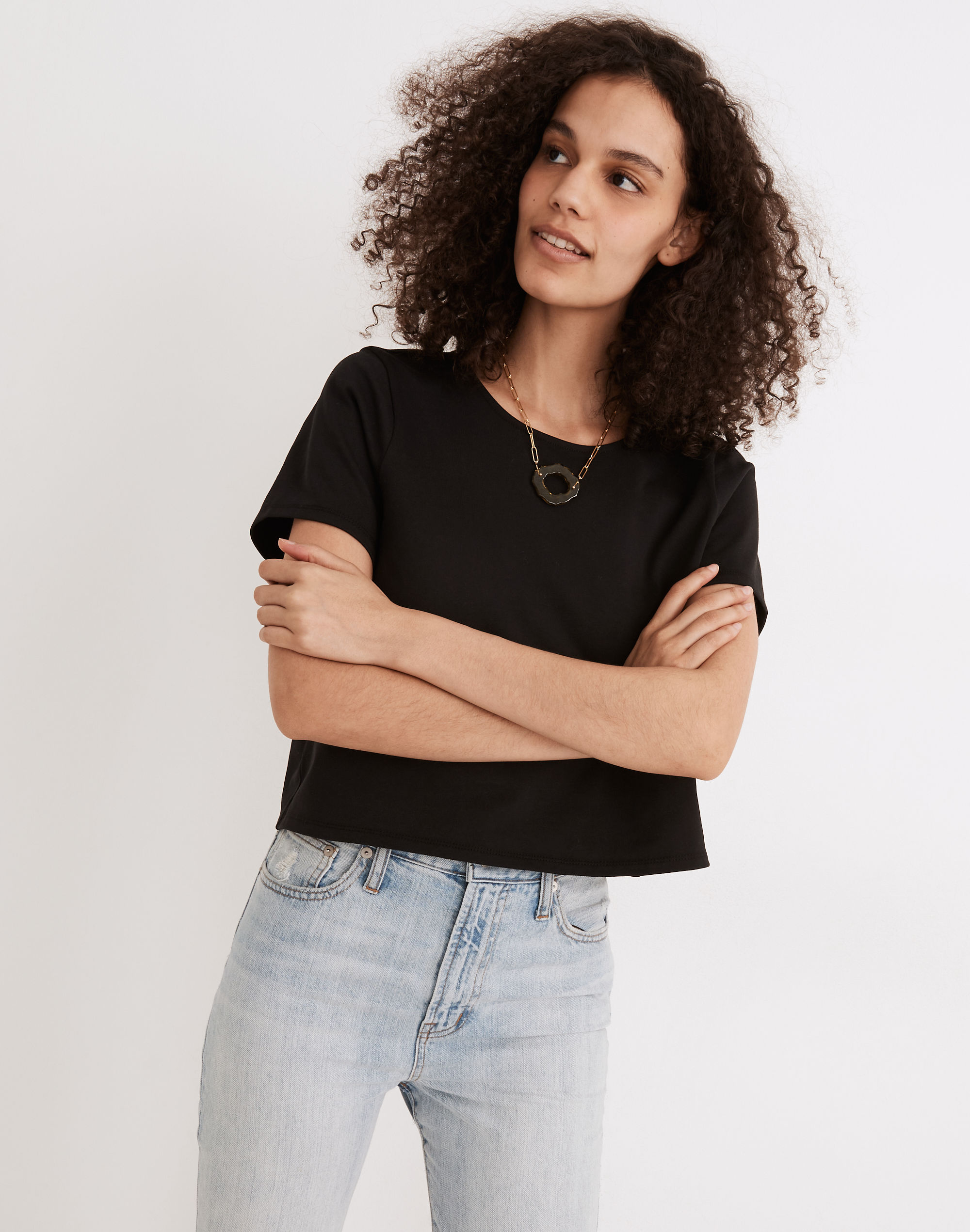 Luxe Boxy-Crop Tee