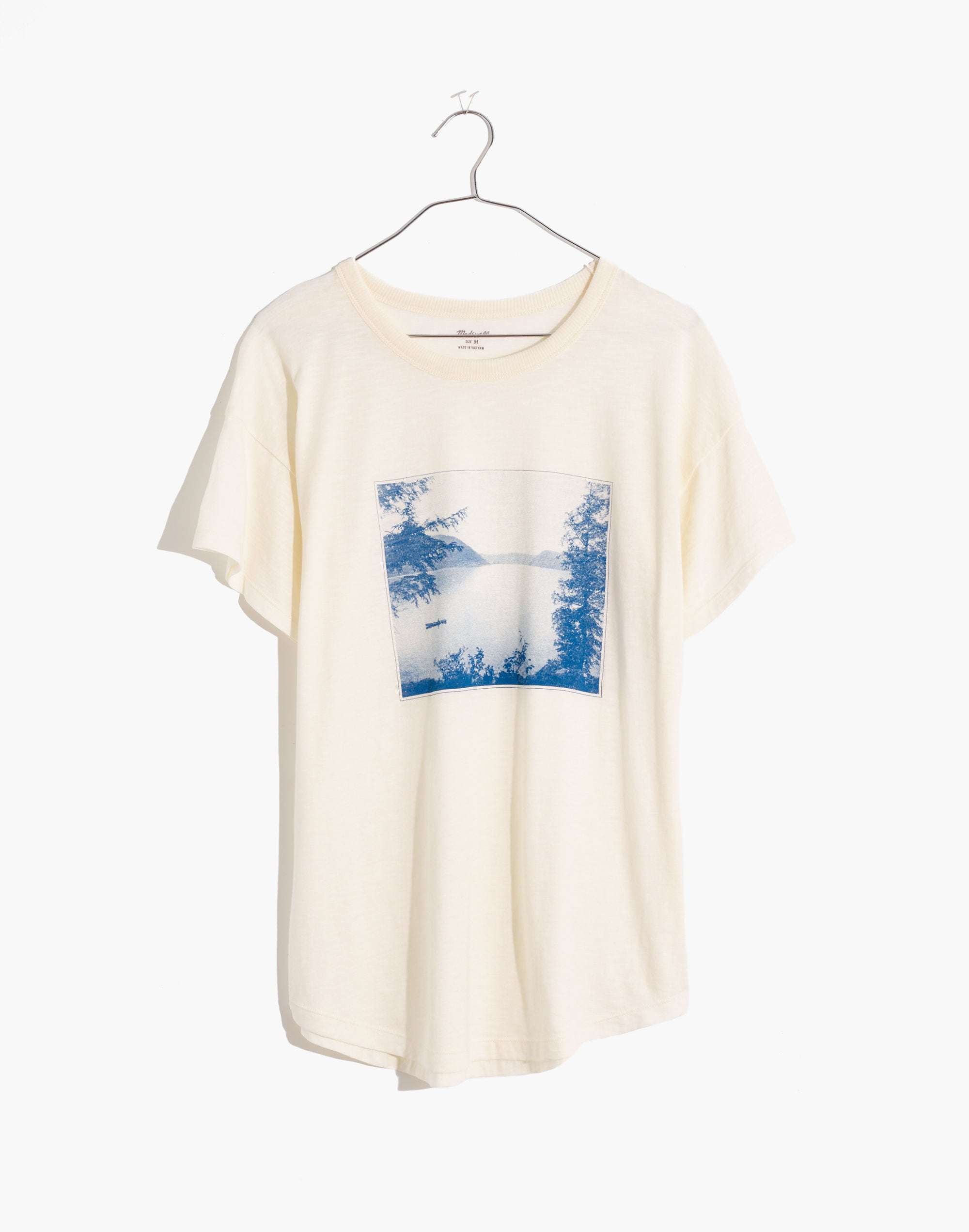 Canoe Trip Graphic Whisper Cotton Rib-Crewneck Tee