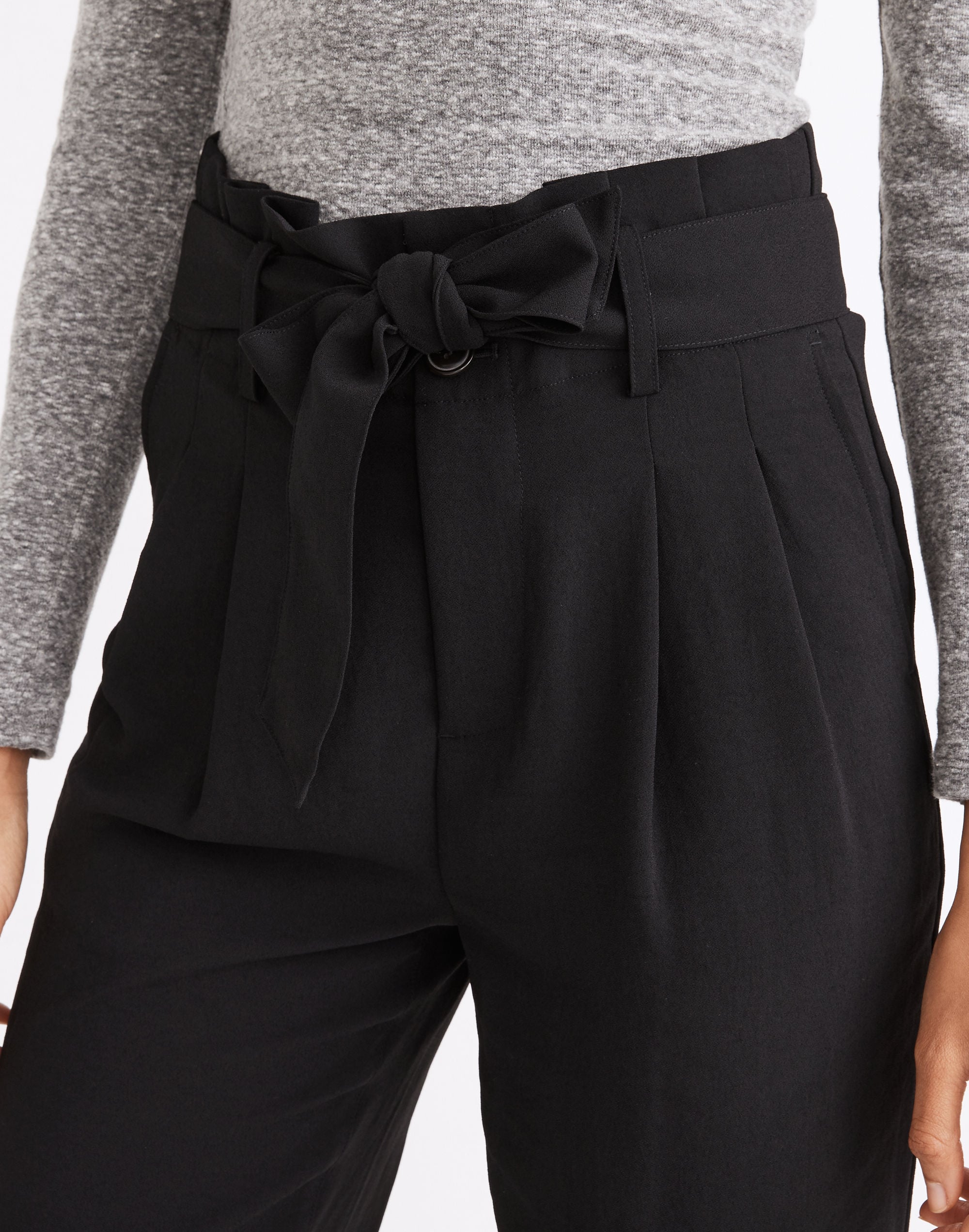 Petite Drapey Paperbag Pants