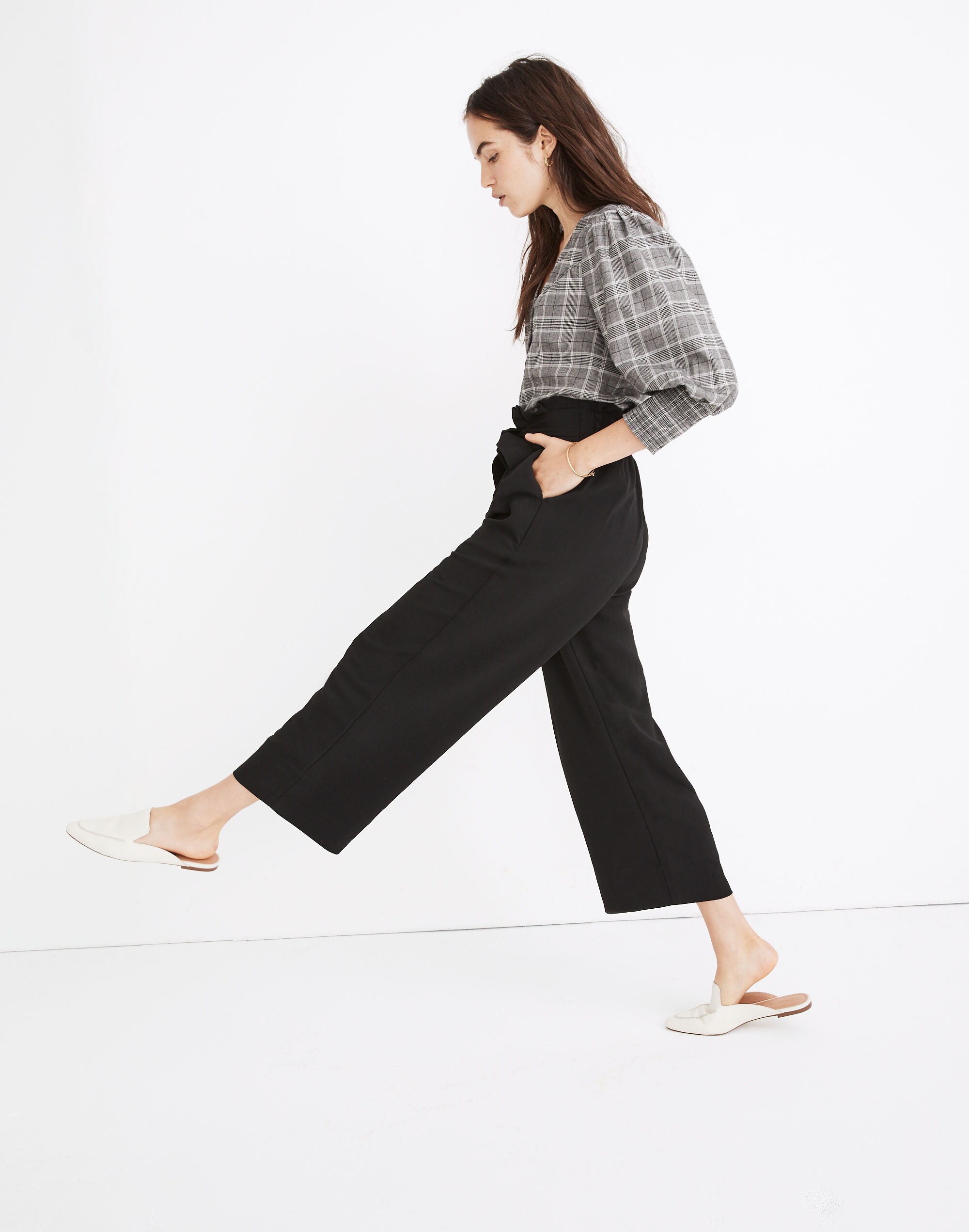 Tall Tie-Waist Huston Pull-On Crop Pants