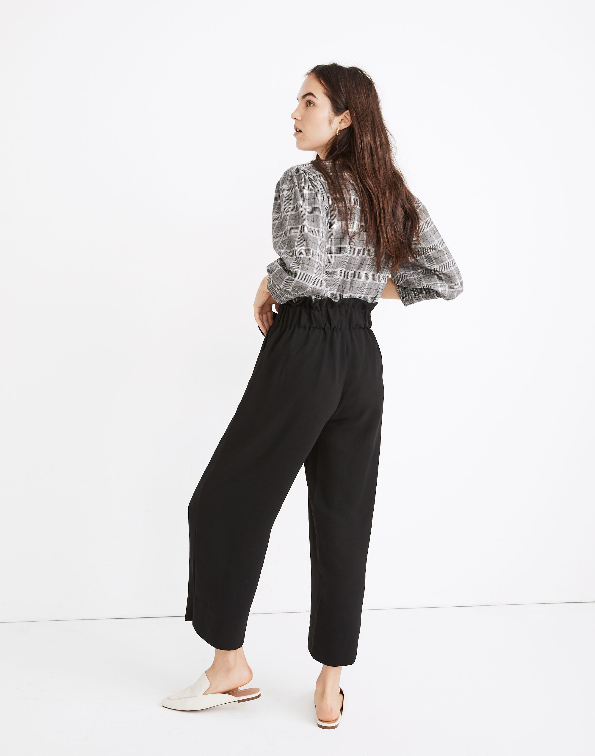 Tall Tie-Waist Huston Pull-On Crop Pants