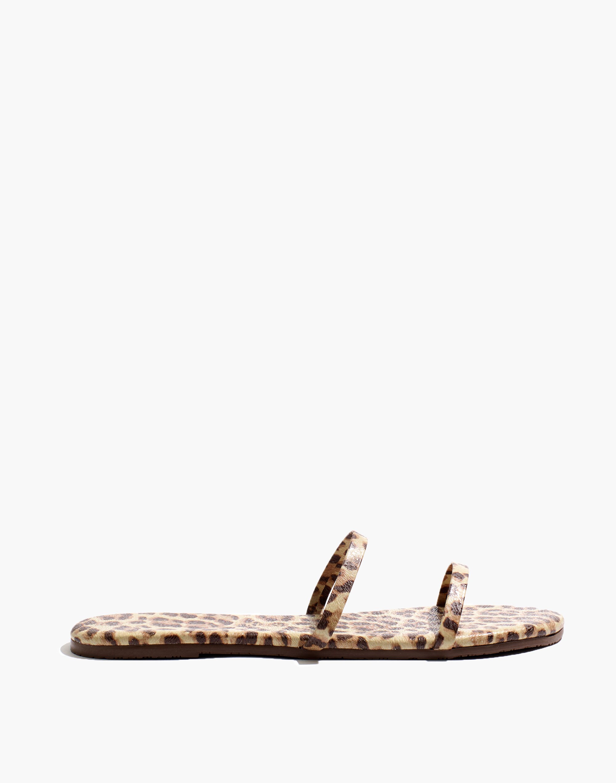 Madewell x TKEES&reg; Gemma Leather Sandals in Leopard Print