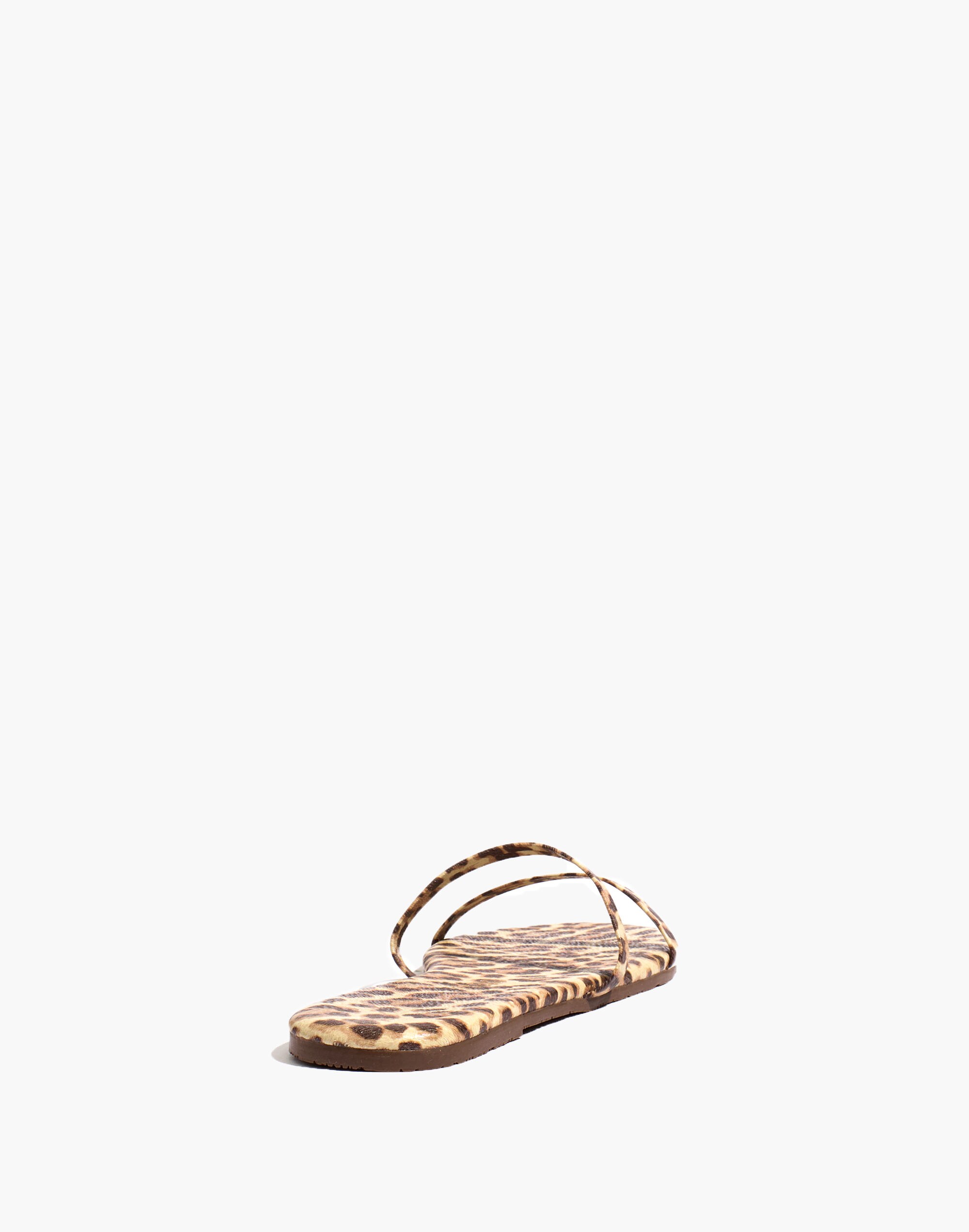 Madewell x TKEES&reg; Gemma Leather Sandals in Leopard Print
