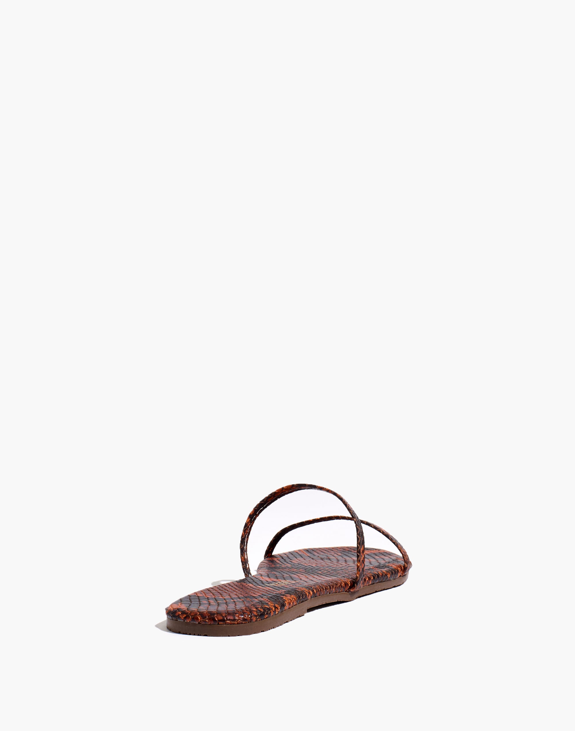 Madewell x TKEES&reg; Gemma Vegan Leather Sandals in Snake Embossed