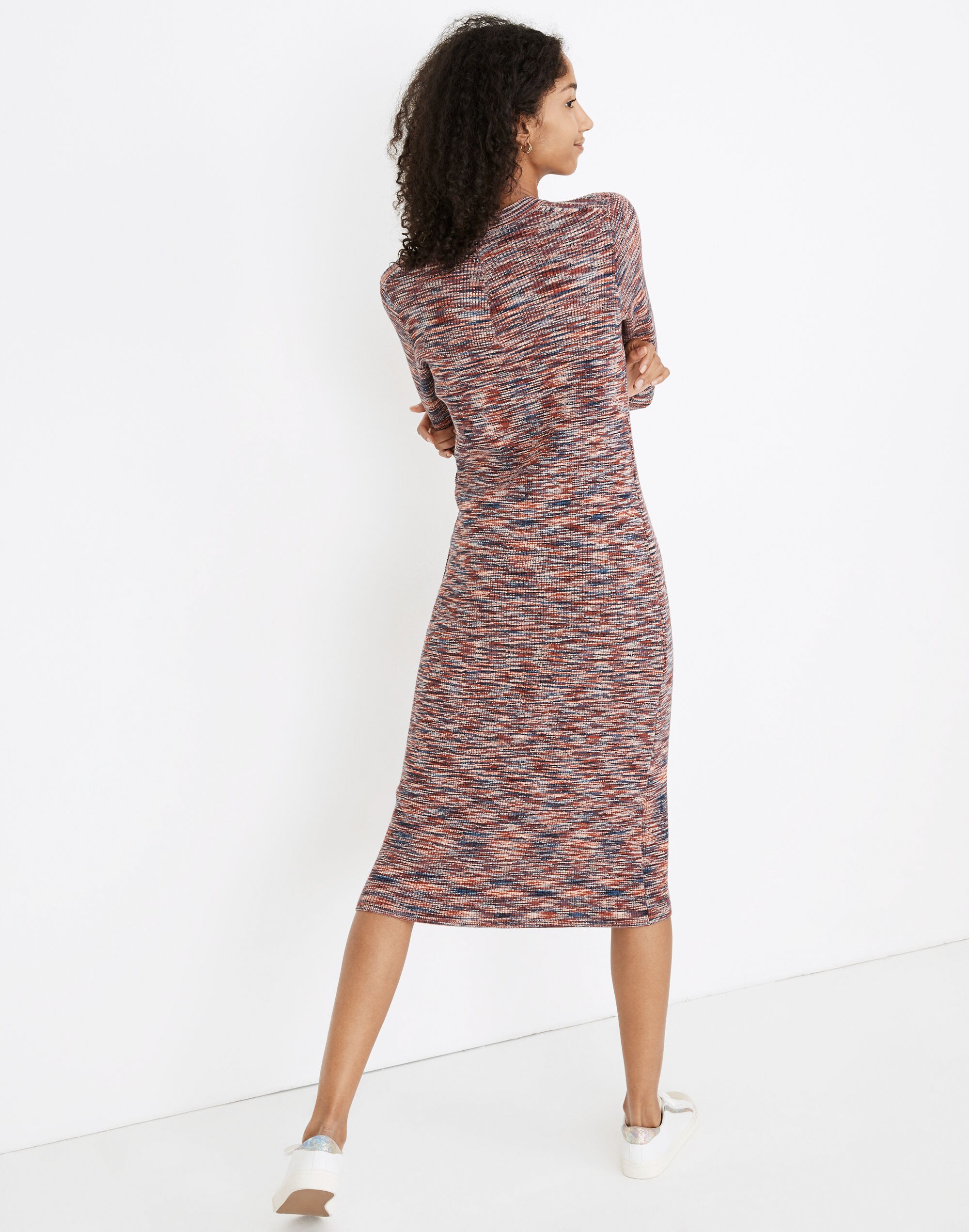 Space-Dyed Midi Sweater Dress