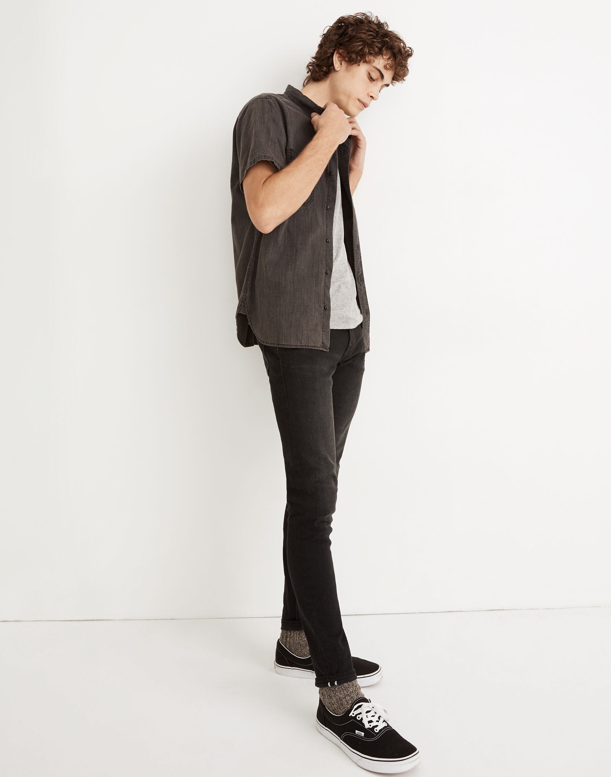 Selvedge Skinny Authentic Flex Jeans in Northfleet Wash