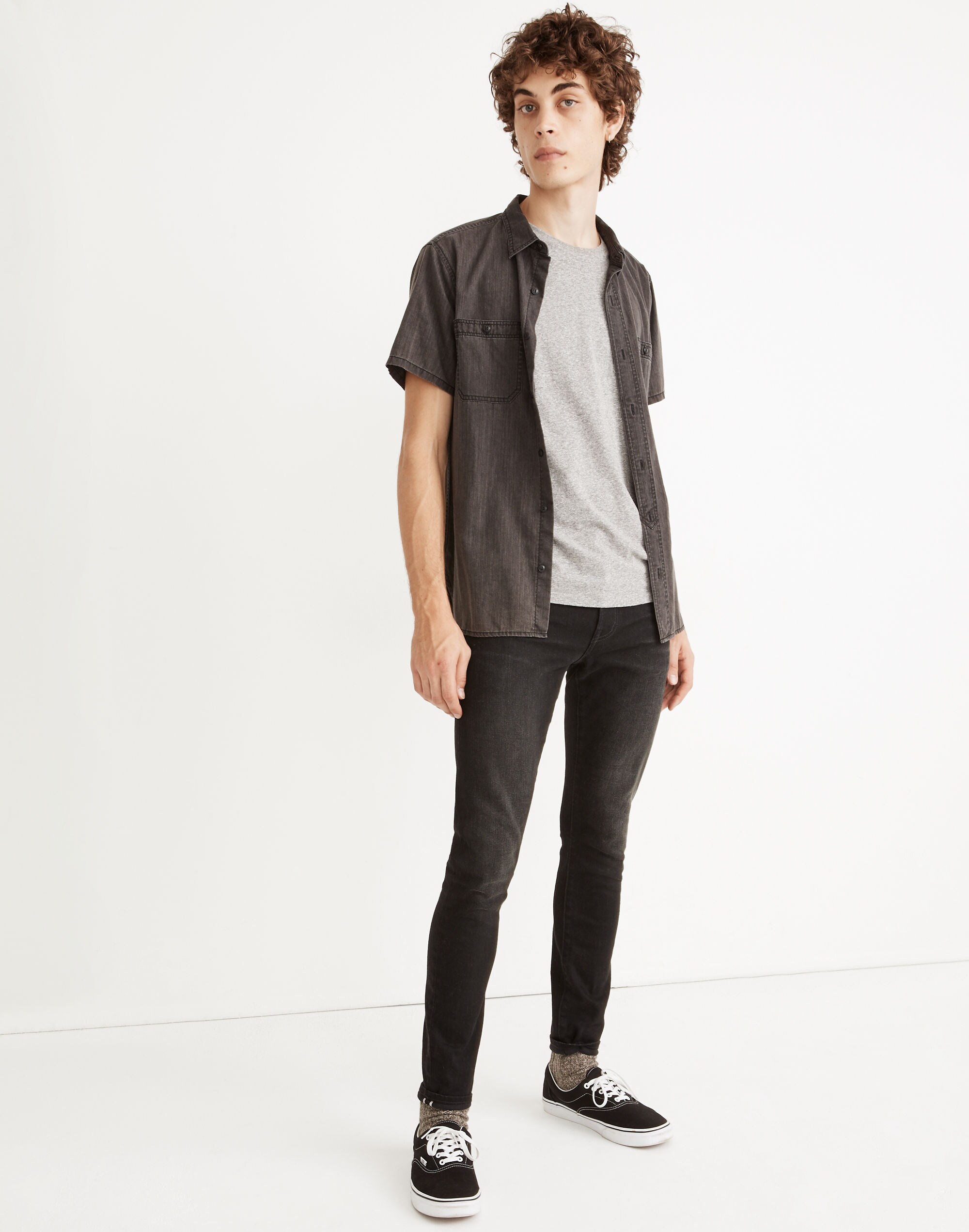 Selvedge Skinny Authentic Flex Jeans in Northfleet Wash