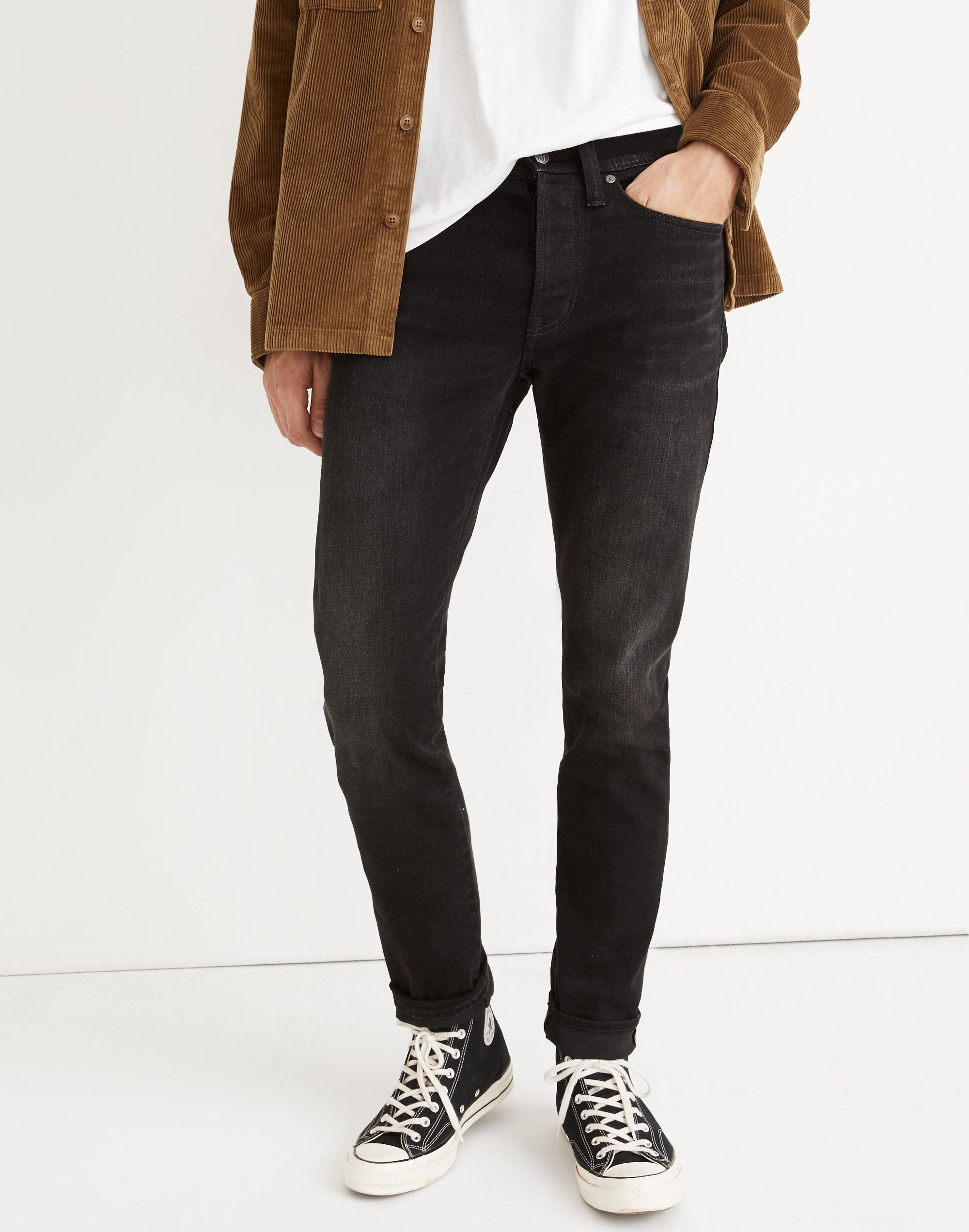 Selvedge Slim Authentic Flex Jeans in Northfleet Wash