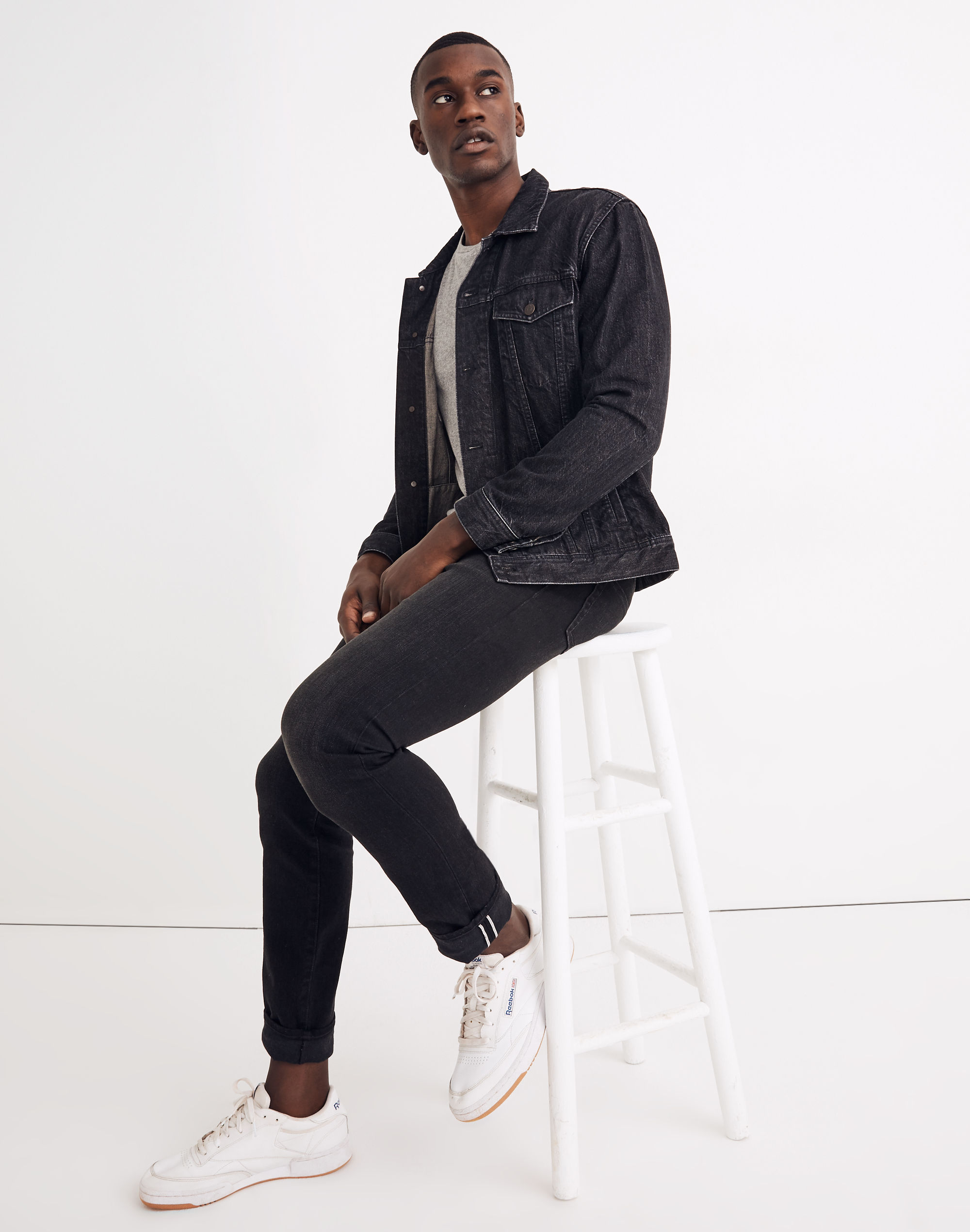 Selvedge Athletic Slim Authentic Flex Jeans in Northfleet Wash