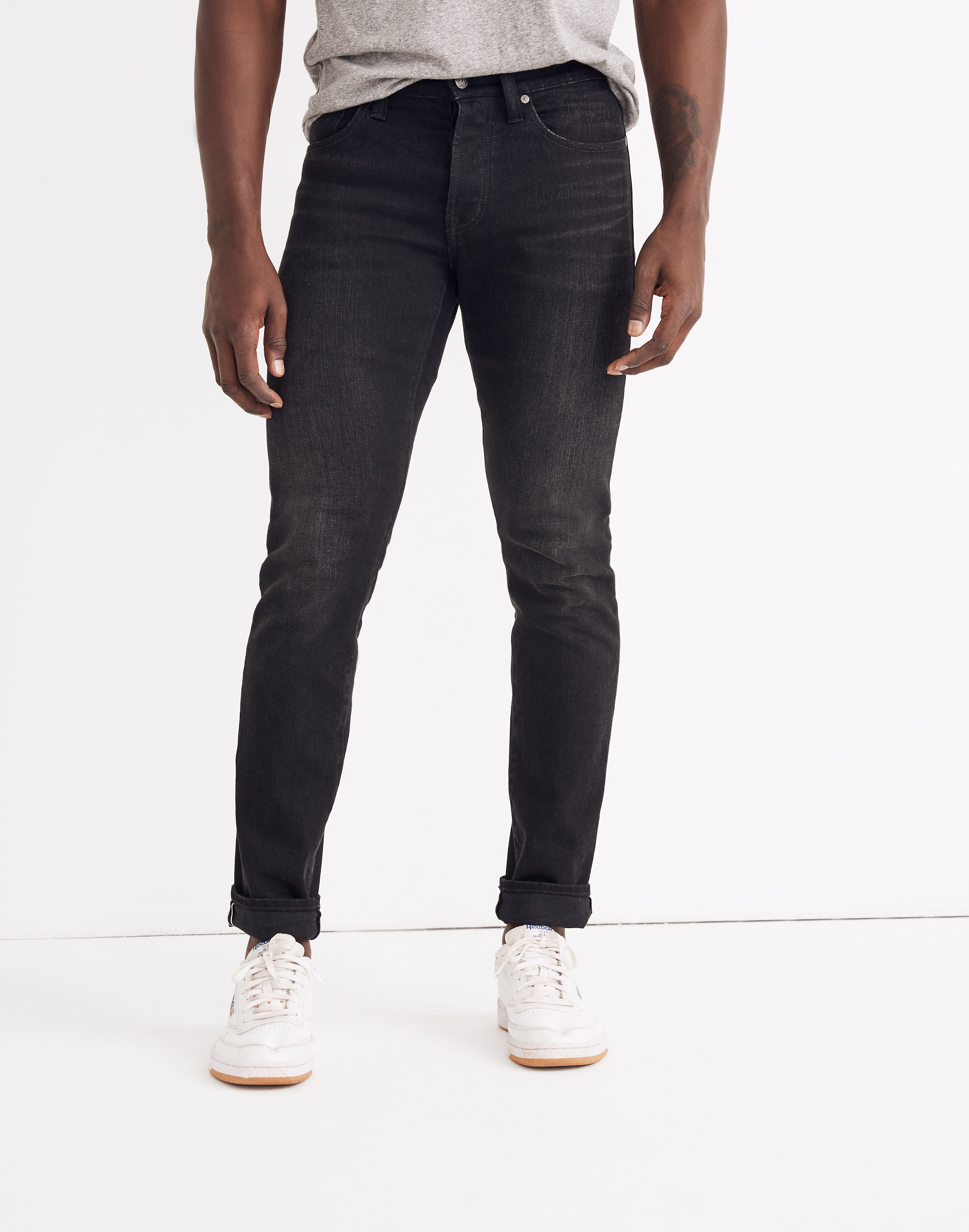 Selvedge Athletic Slim Authentic Flex Jeans in Northfleet Wash
