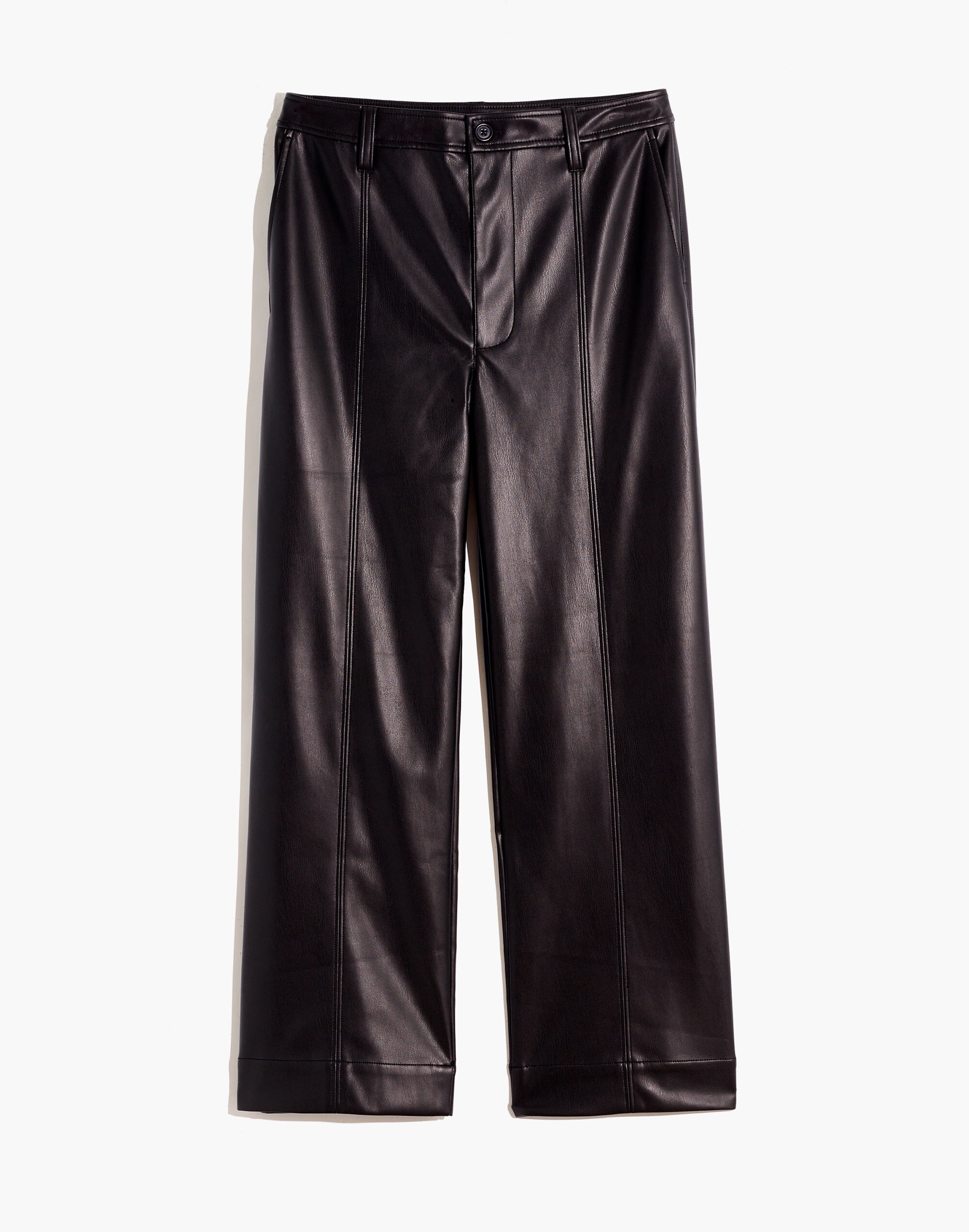 Slim Emmett Wide-Leg Pants in Vegan Leather