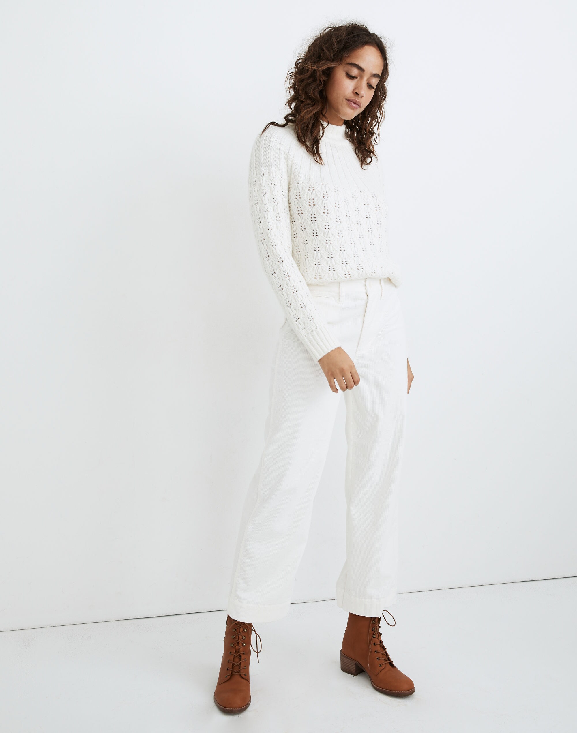 Slim Emmett Wide-Leg Pants in Corduroy