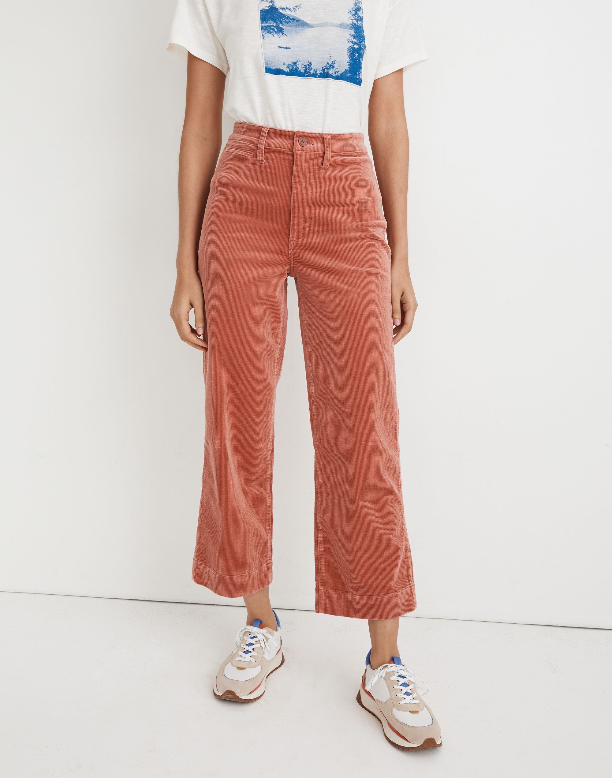 Slim Emmett Wide-Leg Pants in Corduroy